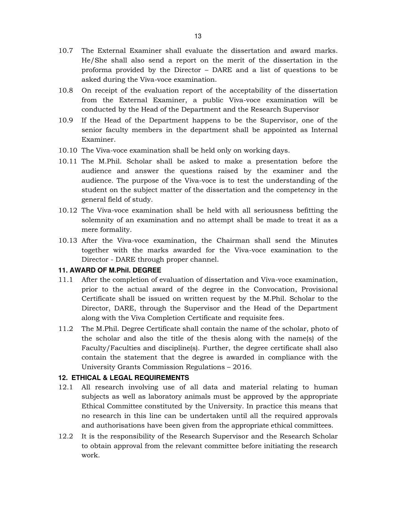 Annamalai University, Annamalai Nagar M.Phil Prospectus 2021-22 - Page 27