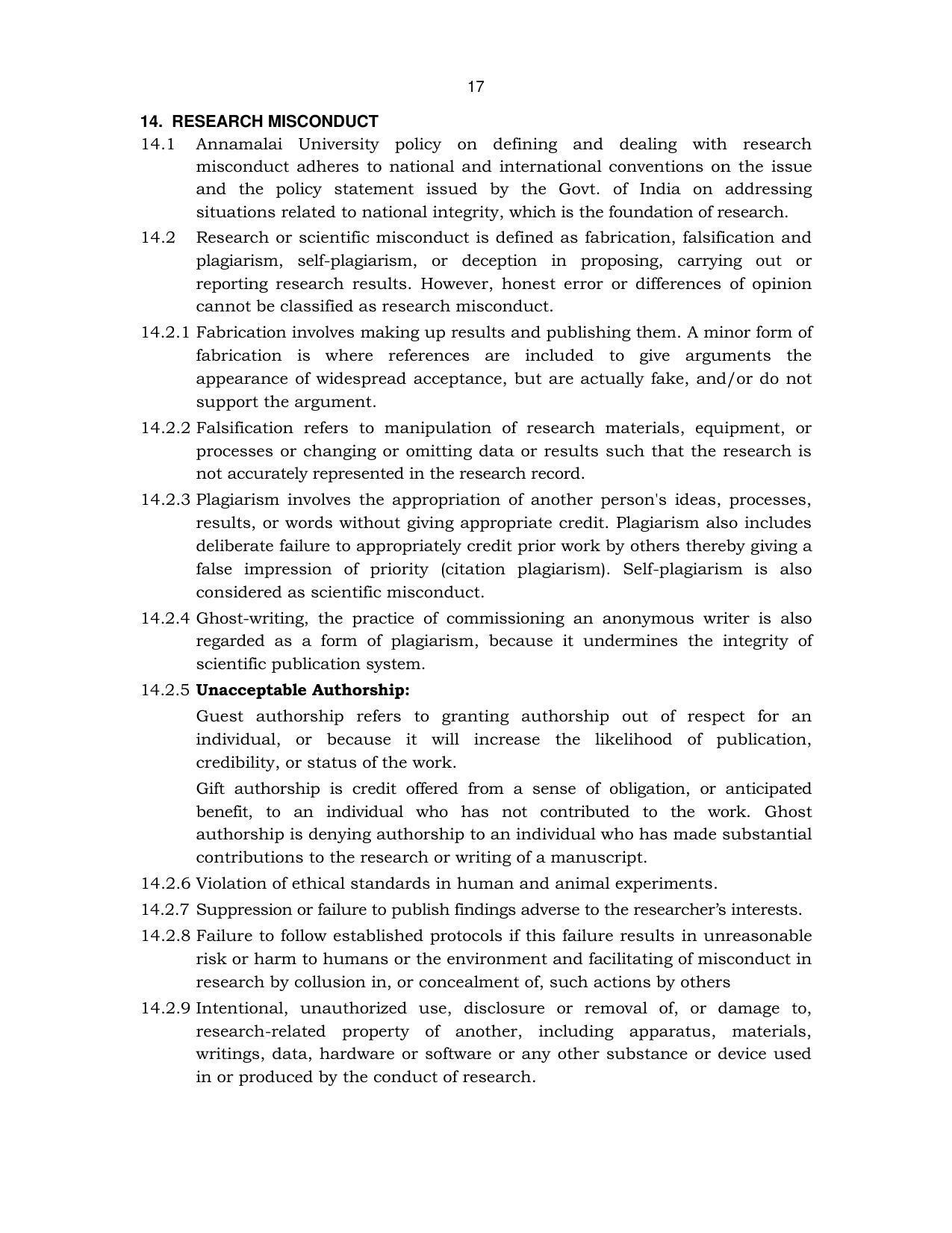 Annamalai University, Annamalai Nagar M.Phil Prospectus 2021-22 - Page 31