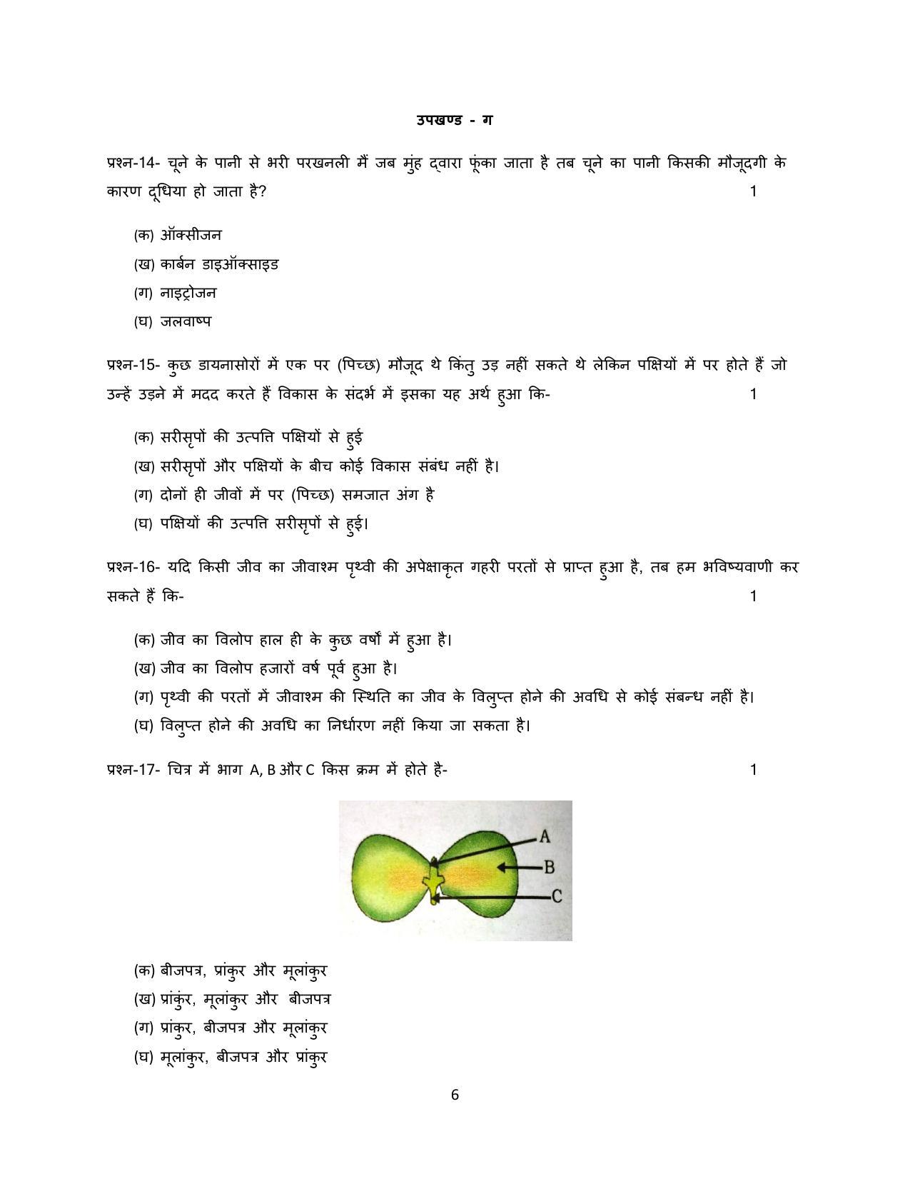 UP Board Class 10 Science Model Papers - Page 6