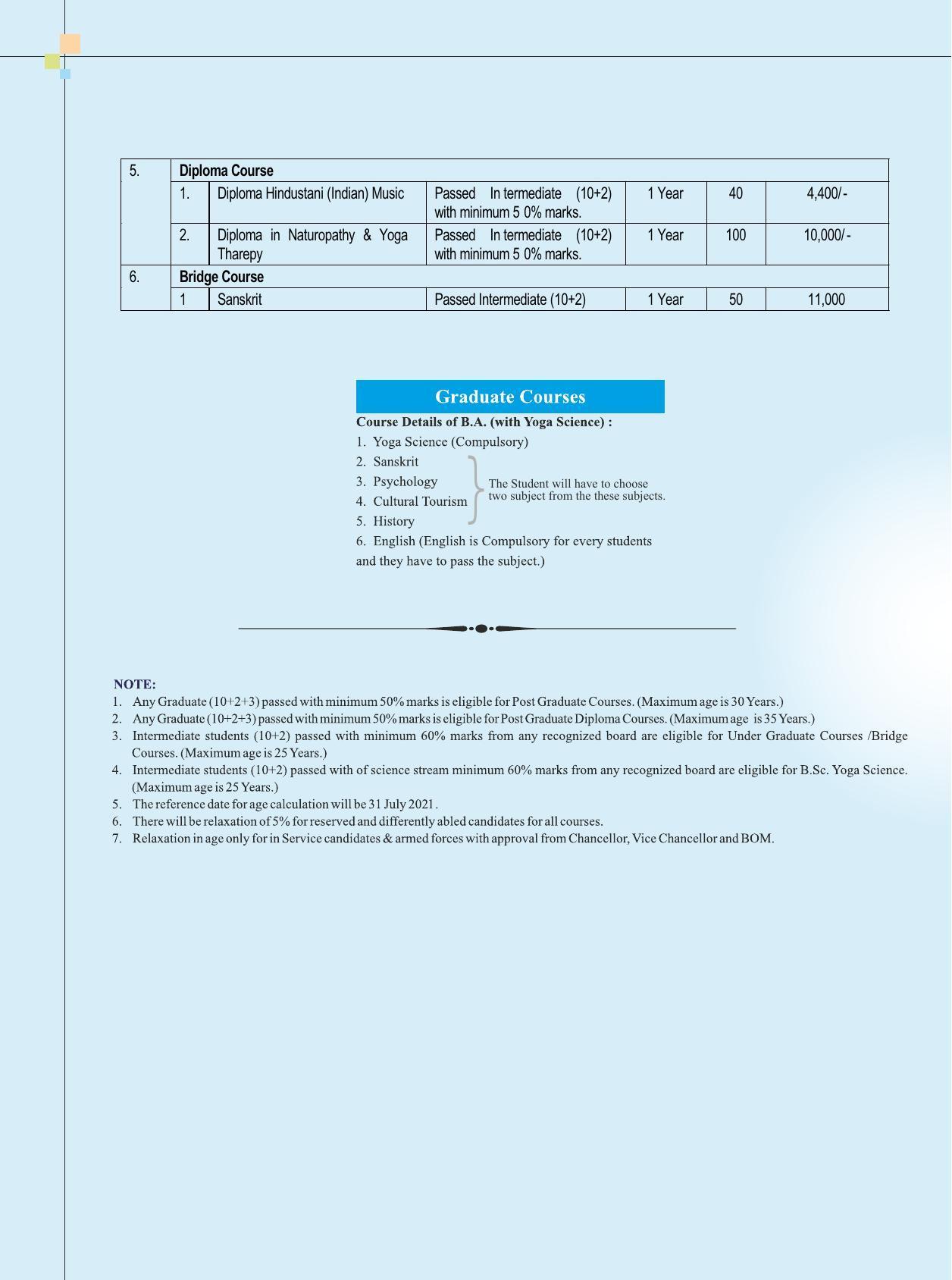 University of Patanjali, Haridwar Prospectus 2022-23 - Page 5