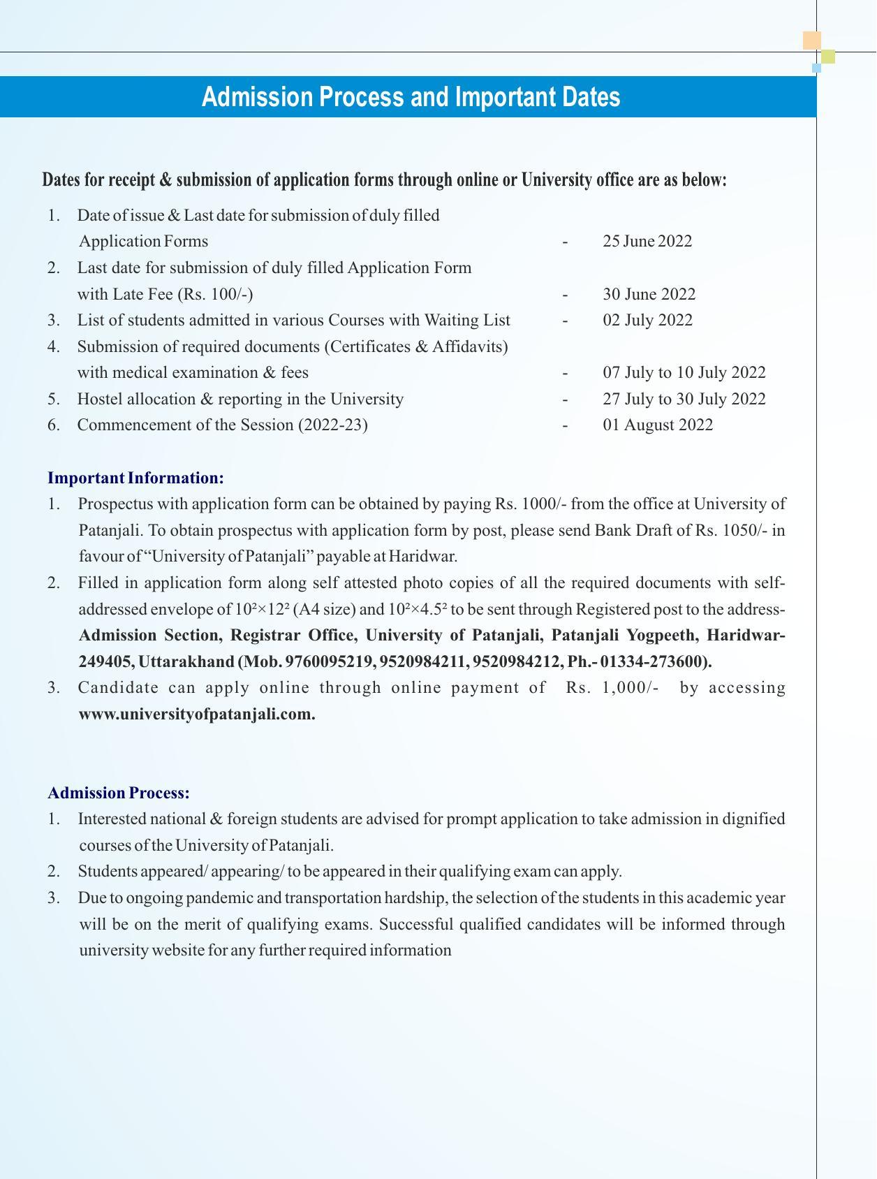 University of Patanjali, Haridwar Prospectus 2022-23 - Page 8