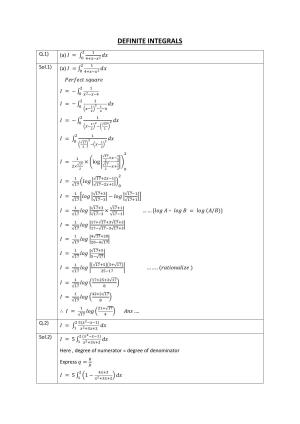 CBSE Maths Worksheets for Class 12 Definite integrals Assignment 7
