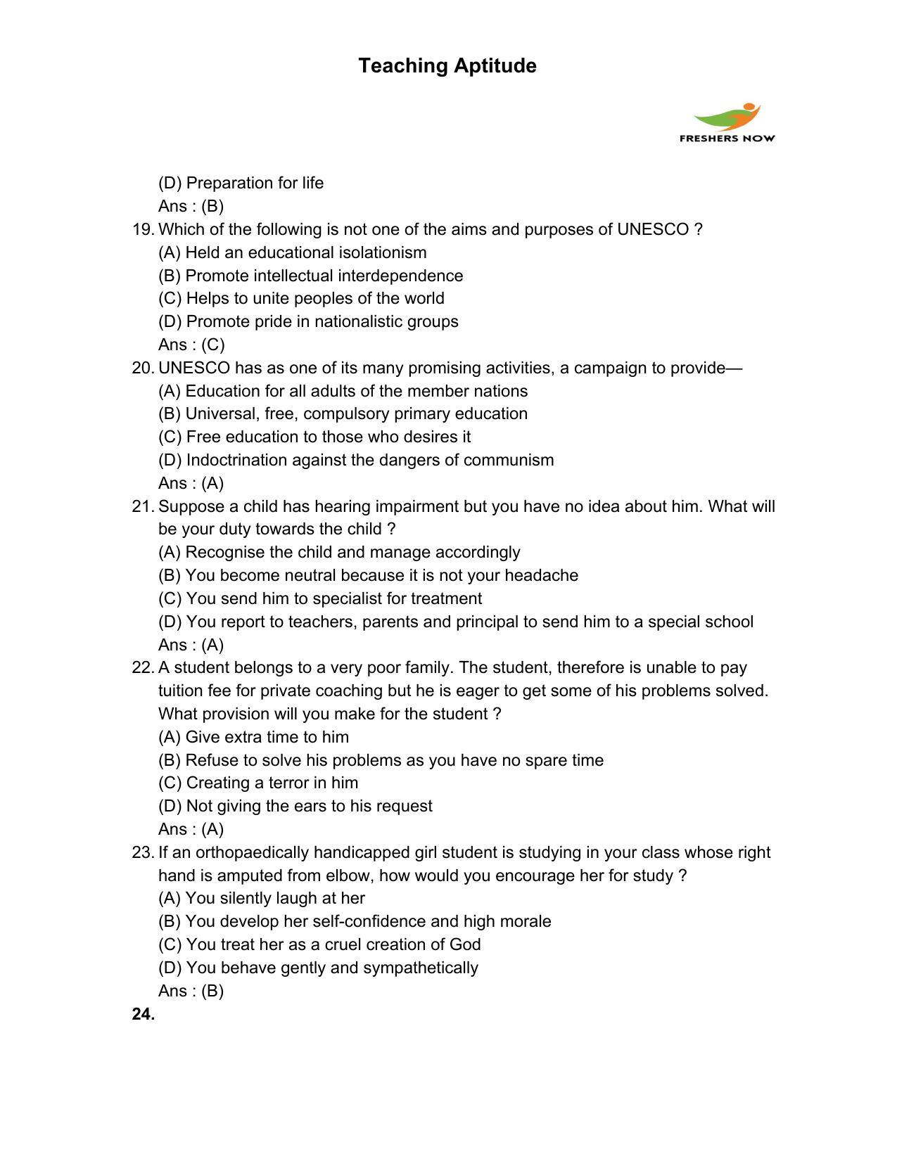 Punjab B.Ed Question Papers for Teaching Potential - Page 4