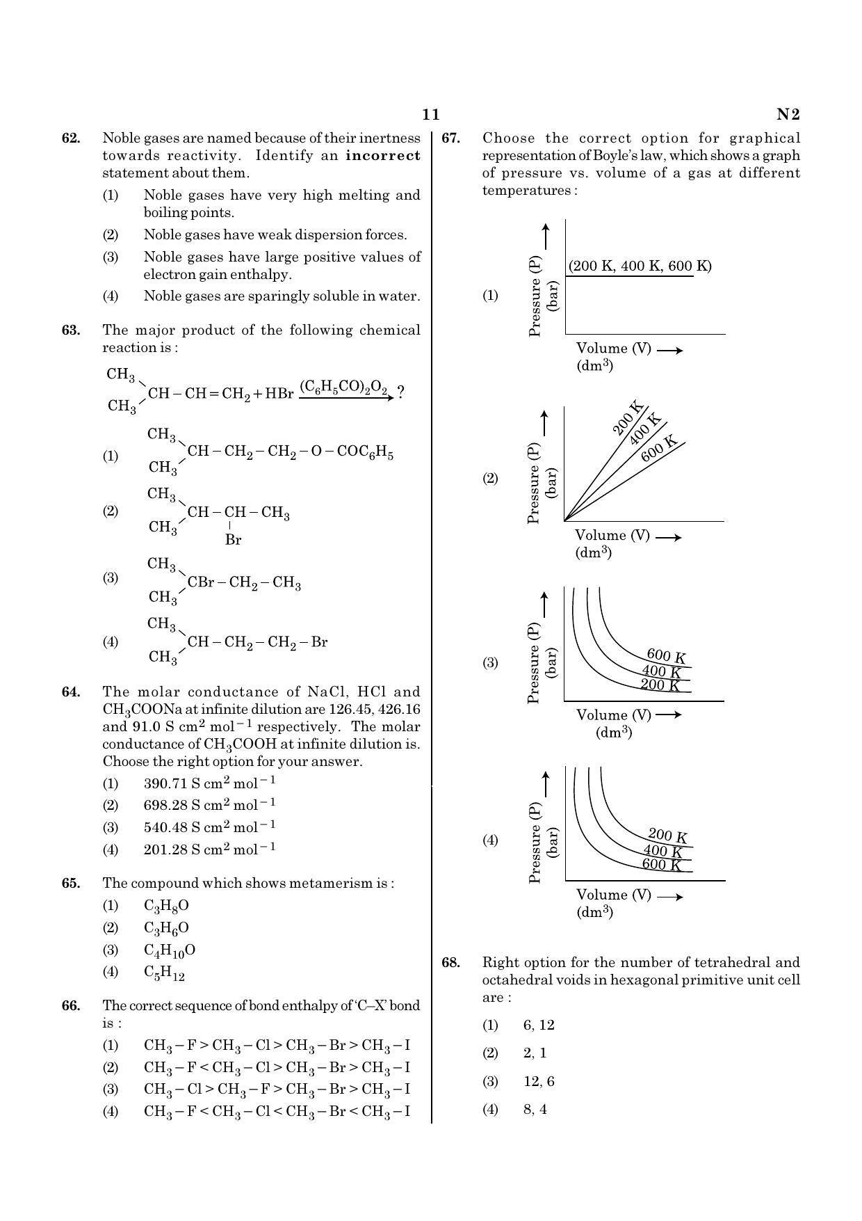 NEET N2 2021 Question Paper - Page 11