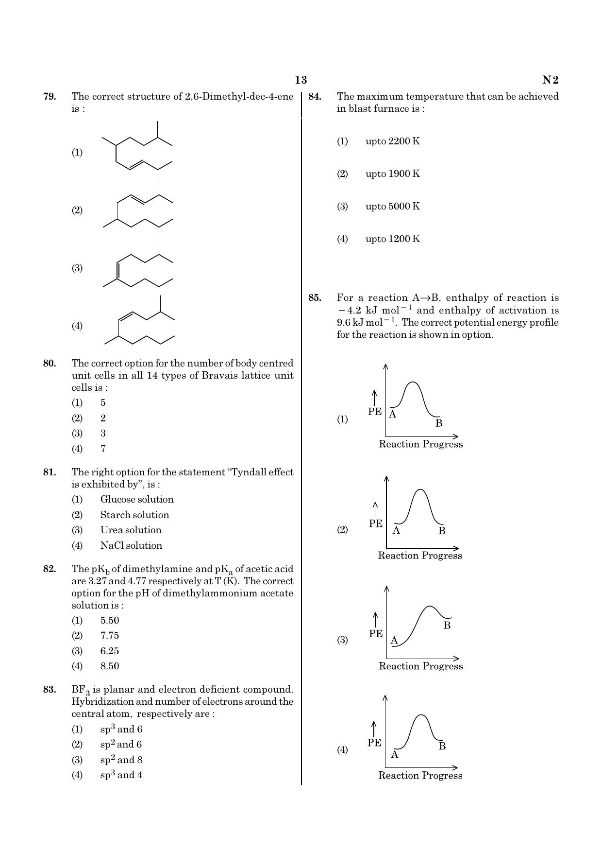 NEET N2 2021 Question Paper - Page 13