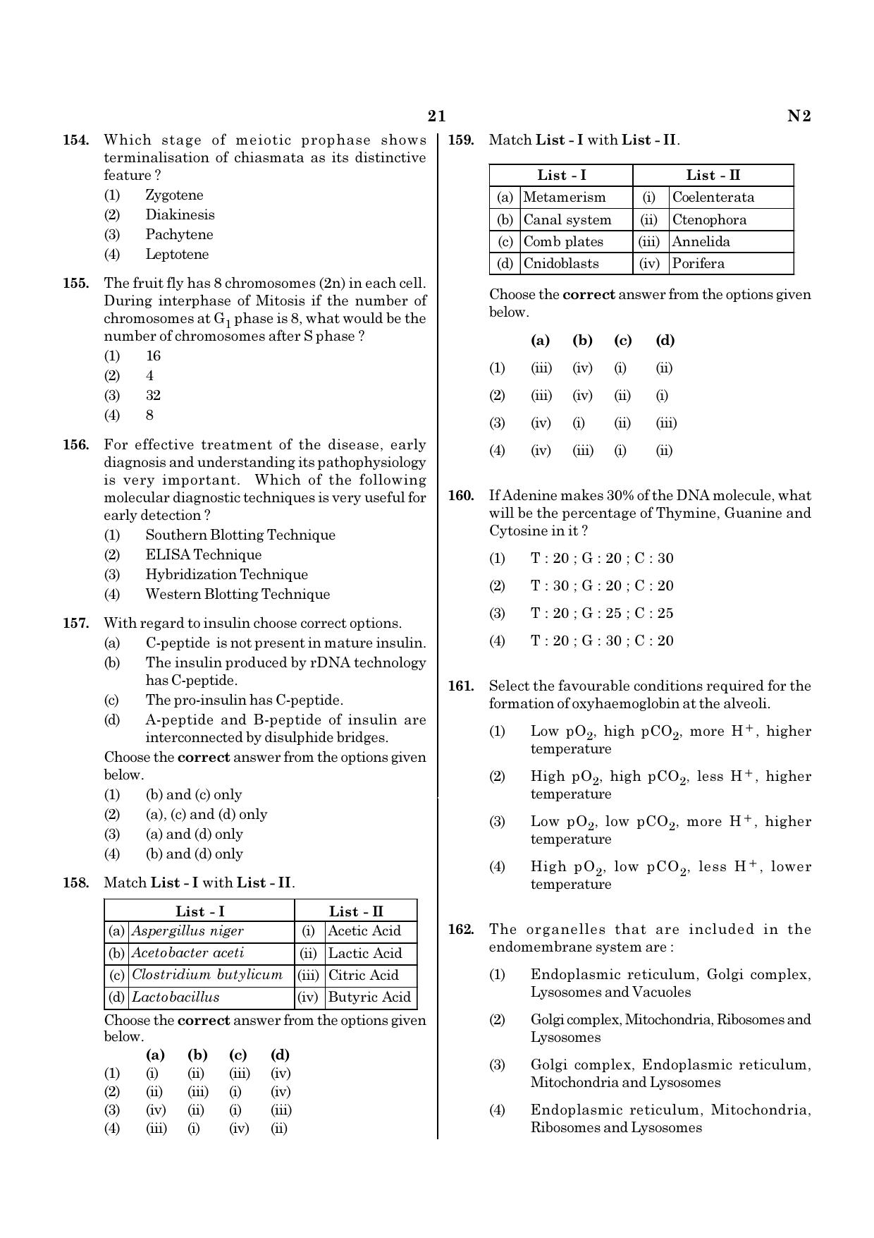 NEET N2 2021 Question Paper - Page 21
