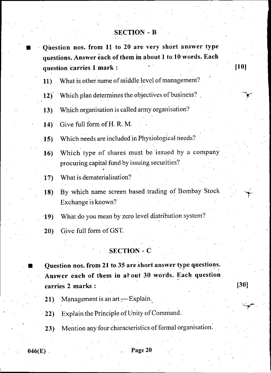 Gujarat Board Class 12th Question Paper March 2019: 46 (GHE) - Page 18