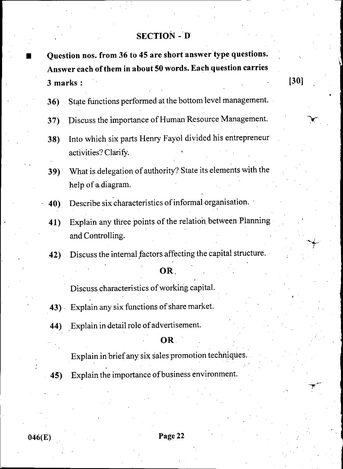 Gujarat Board Class 12th Question Paper March 2019: 46 (GHE) - Page 20