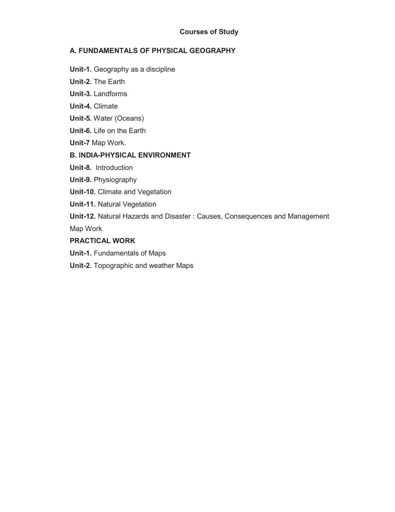 HP Board Class 11th Syllabus for Geography - Page 2