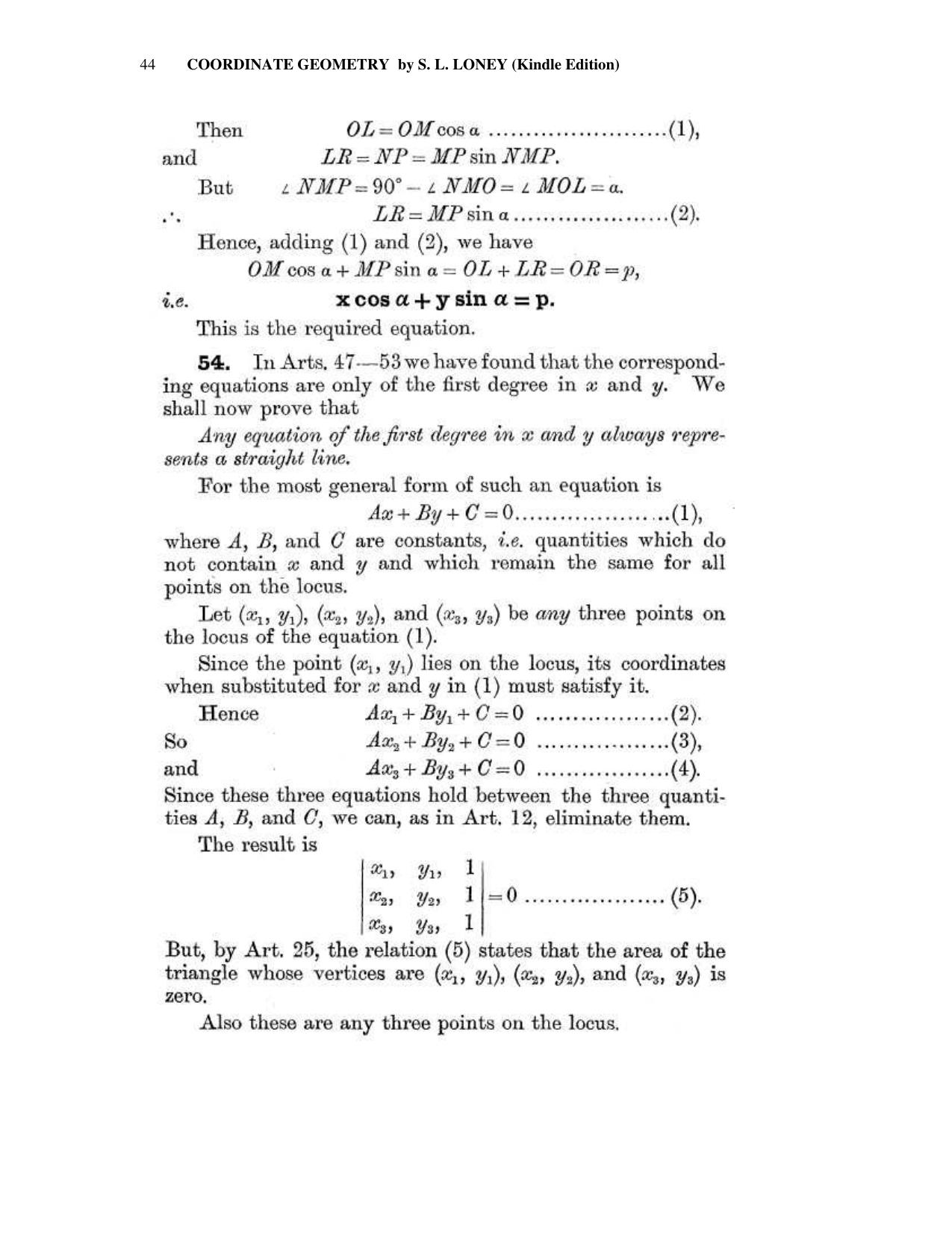 Chapter 4: The Straight Line - SL Loney Solutions: The Elements of Coordinate Geometry - Page 5
