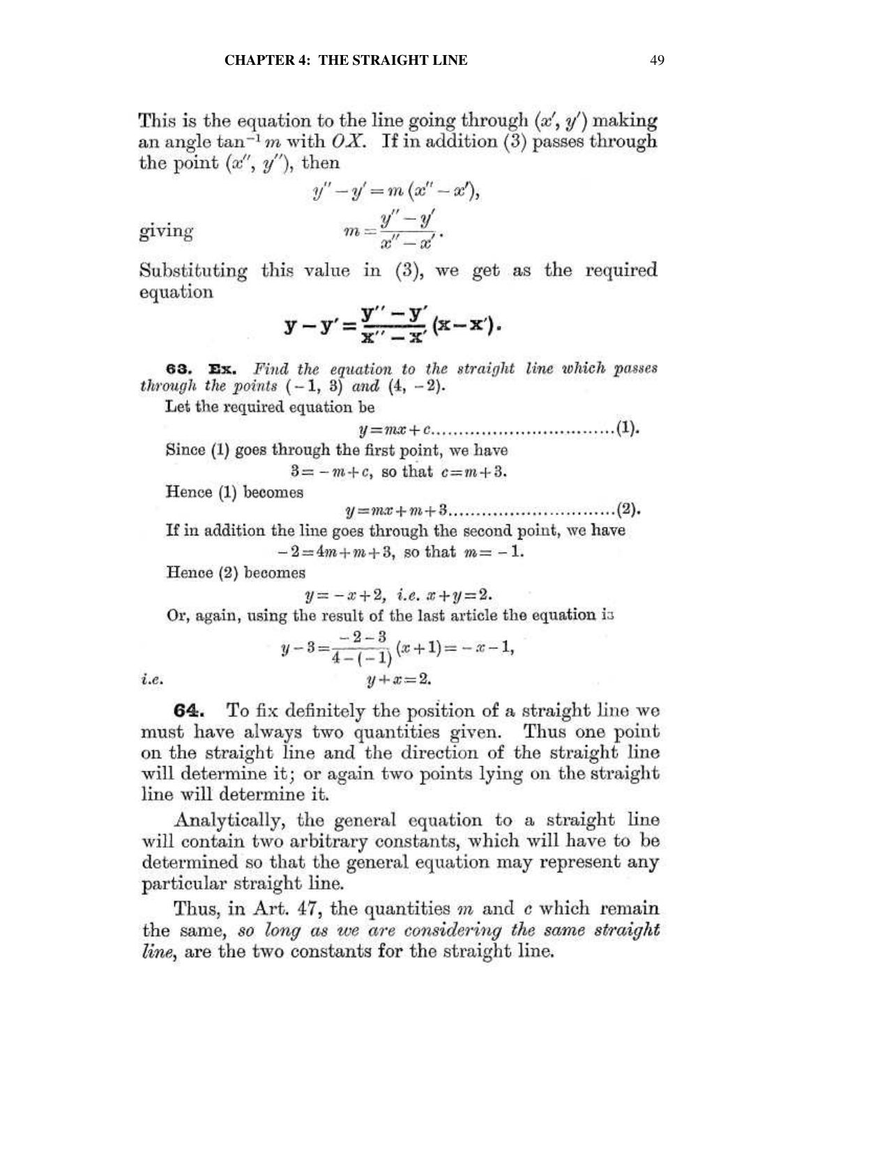 Chapter 4: The Straight Line - SL Loney Solutions: The Elements of Coordinate Geometry - Page 10