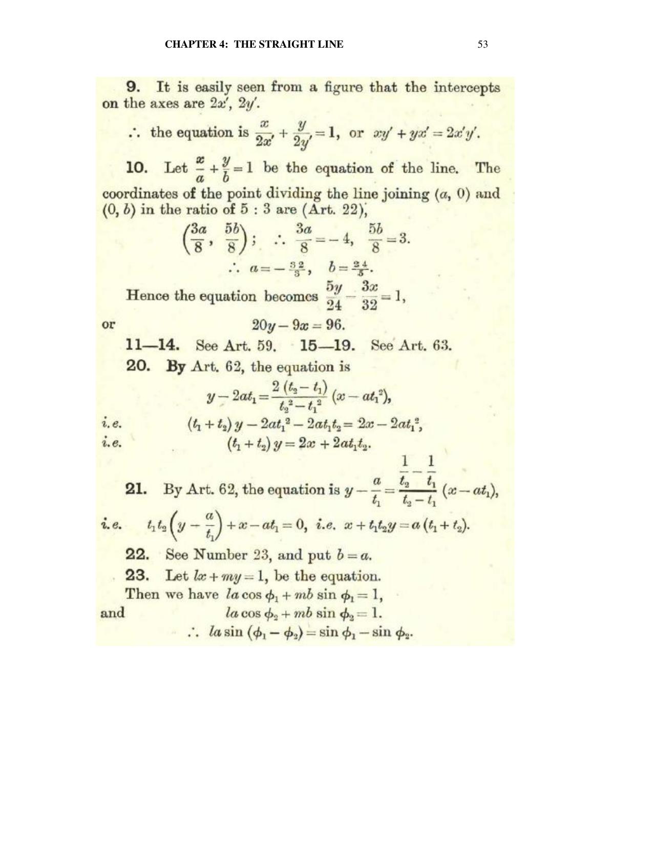 Chapter 4: The Straight Line - SL Loney Solutions: The Elements of Coordinate Geometry - Page 14