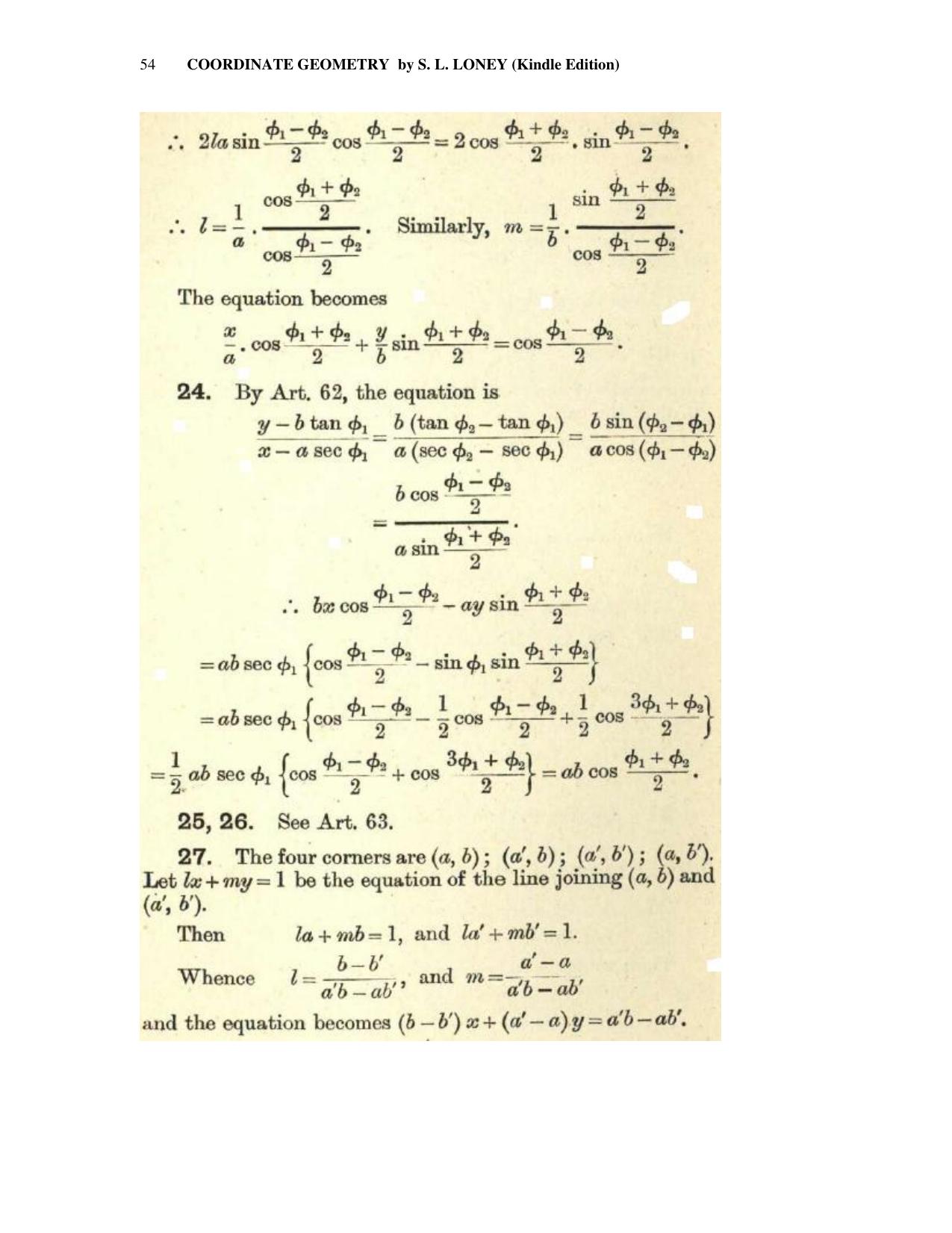 Chapter 4: The Straight Line - SL Loney Solutions: The Elements of Coordinate Geometry - Page 15