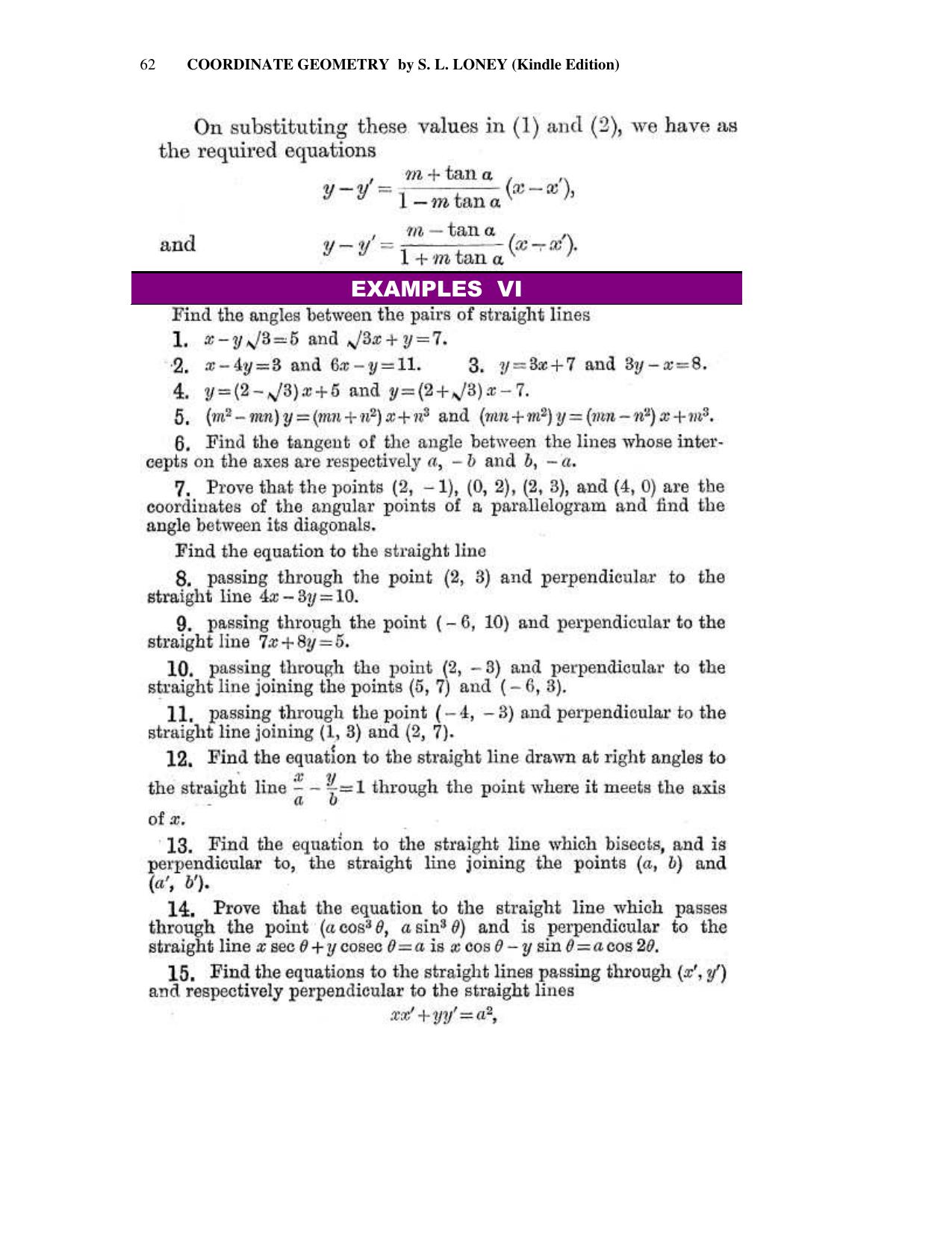 Chapter 4: The Straight Line - SL Loney Solutions: The Elements of Coordinate Geometry - Page 23