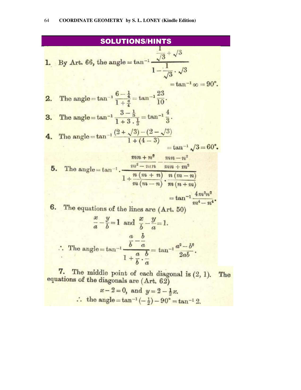 Chapter 4: The Straight Line - SL Loney Solutions: The Elements of Coordinate Geometry - Page 25