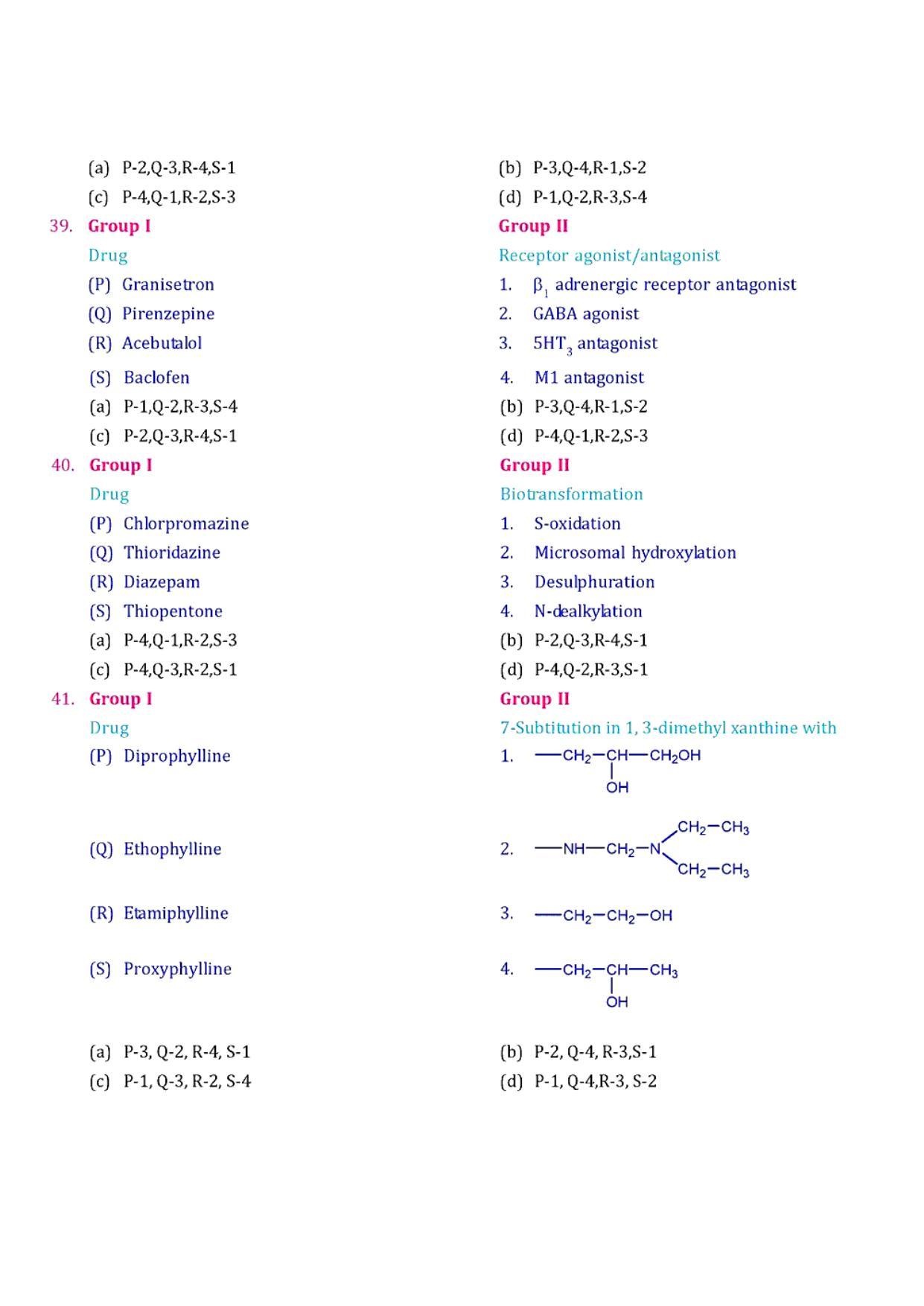 GPAT 2009 Question Paper with Answer Key - Page 6
