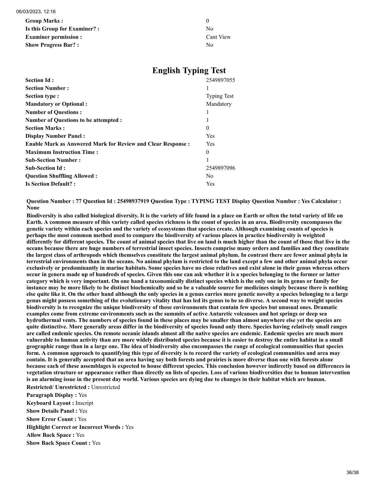 MP CPCT 4 Mar 2023 Question Paper Shift 1 - Page 36