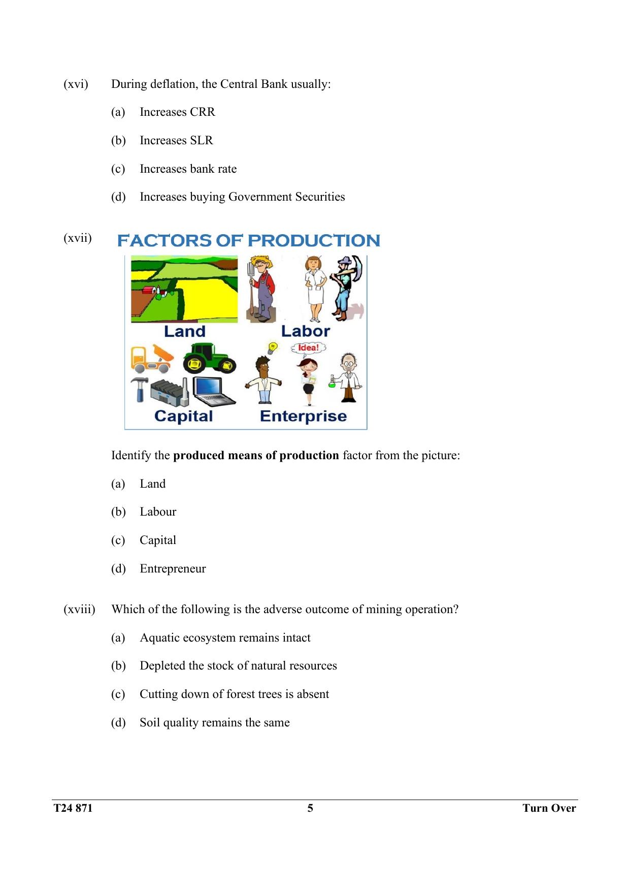 ICSE Class 10 Economic Applications 2024 Question Paper - Page 5