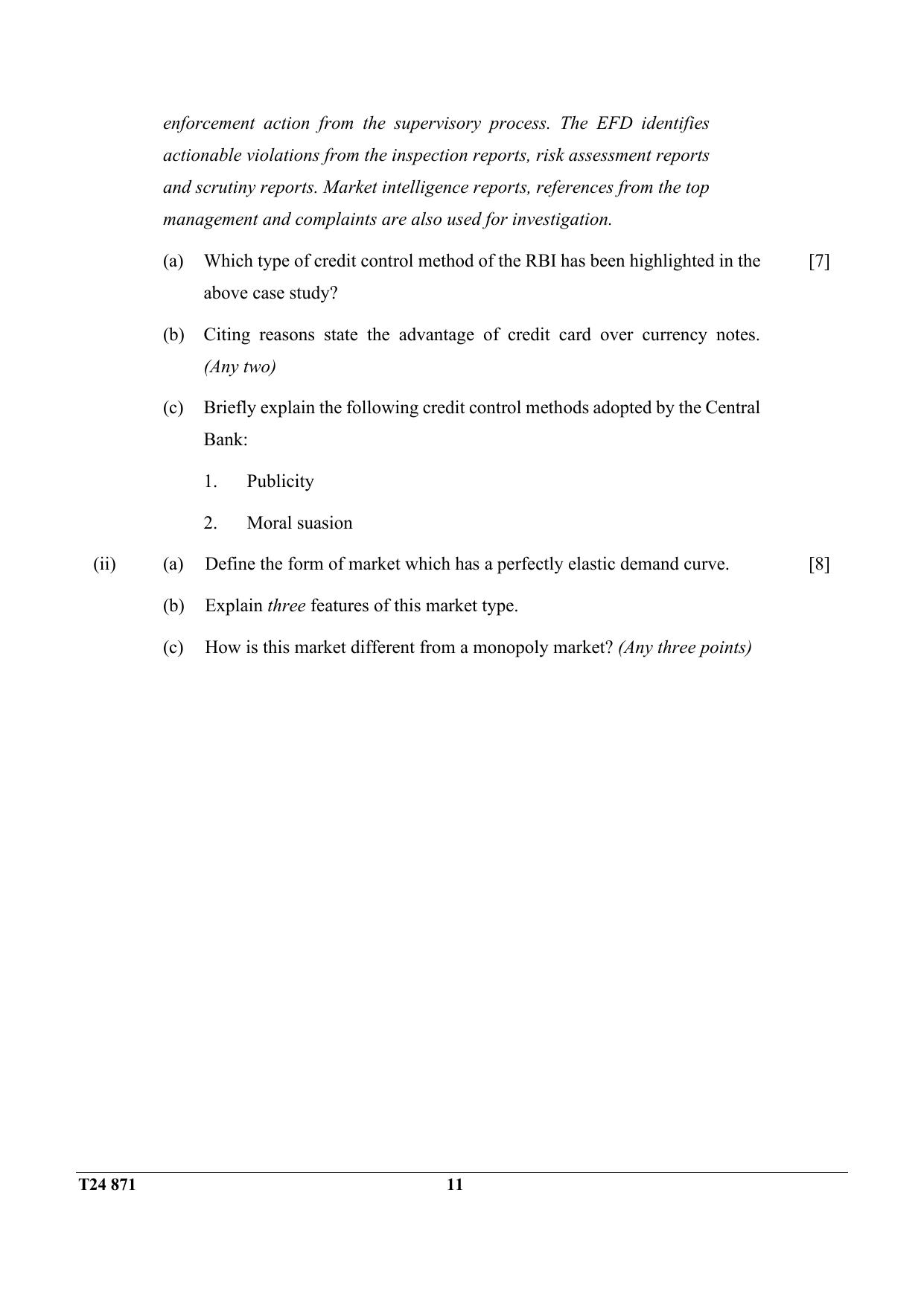 ICSE Class 10 Economic Applications 2024 Question Paper - Page 11