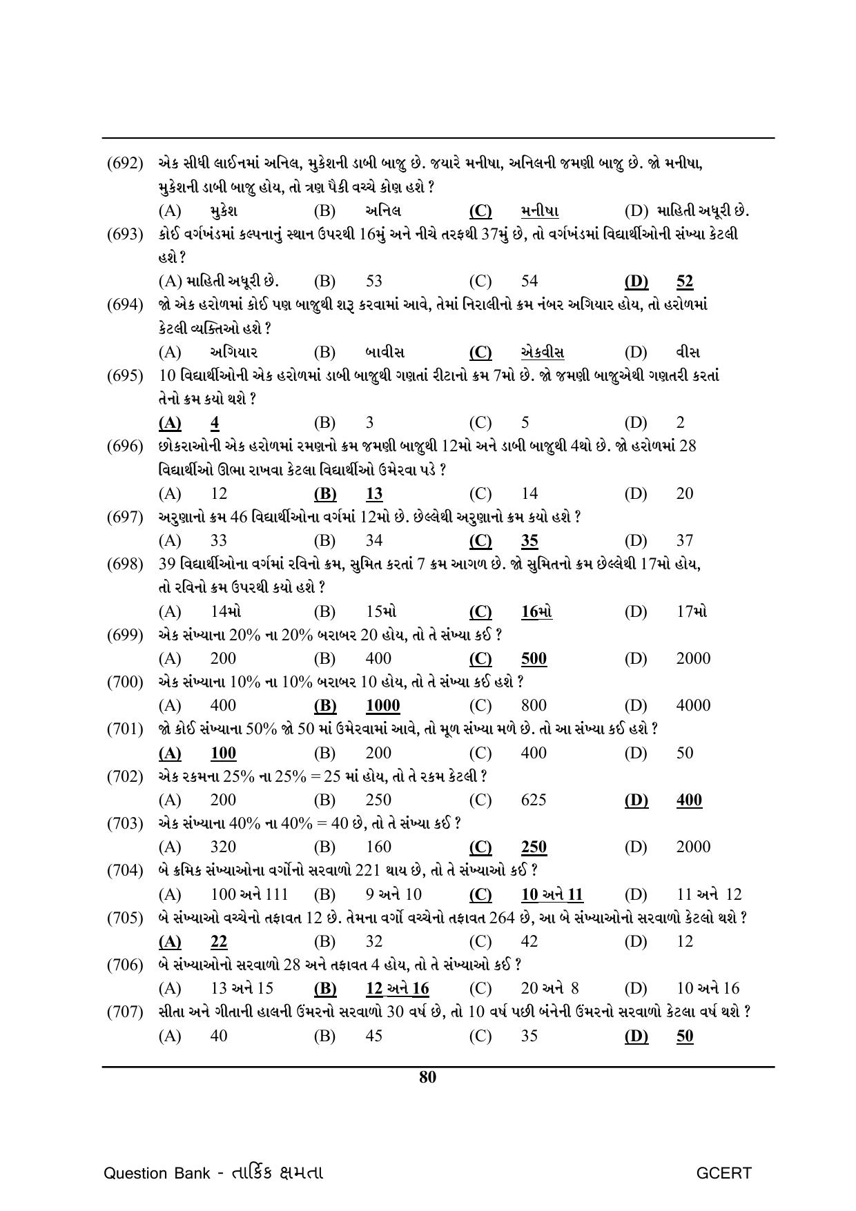 Gujarat Board Class Question Paper - Maths 1 - Page 80