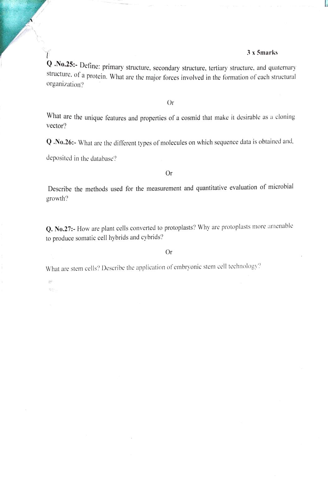 JKBOSE Class 12 Biotechnology Model Question Paper - Page 3