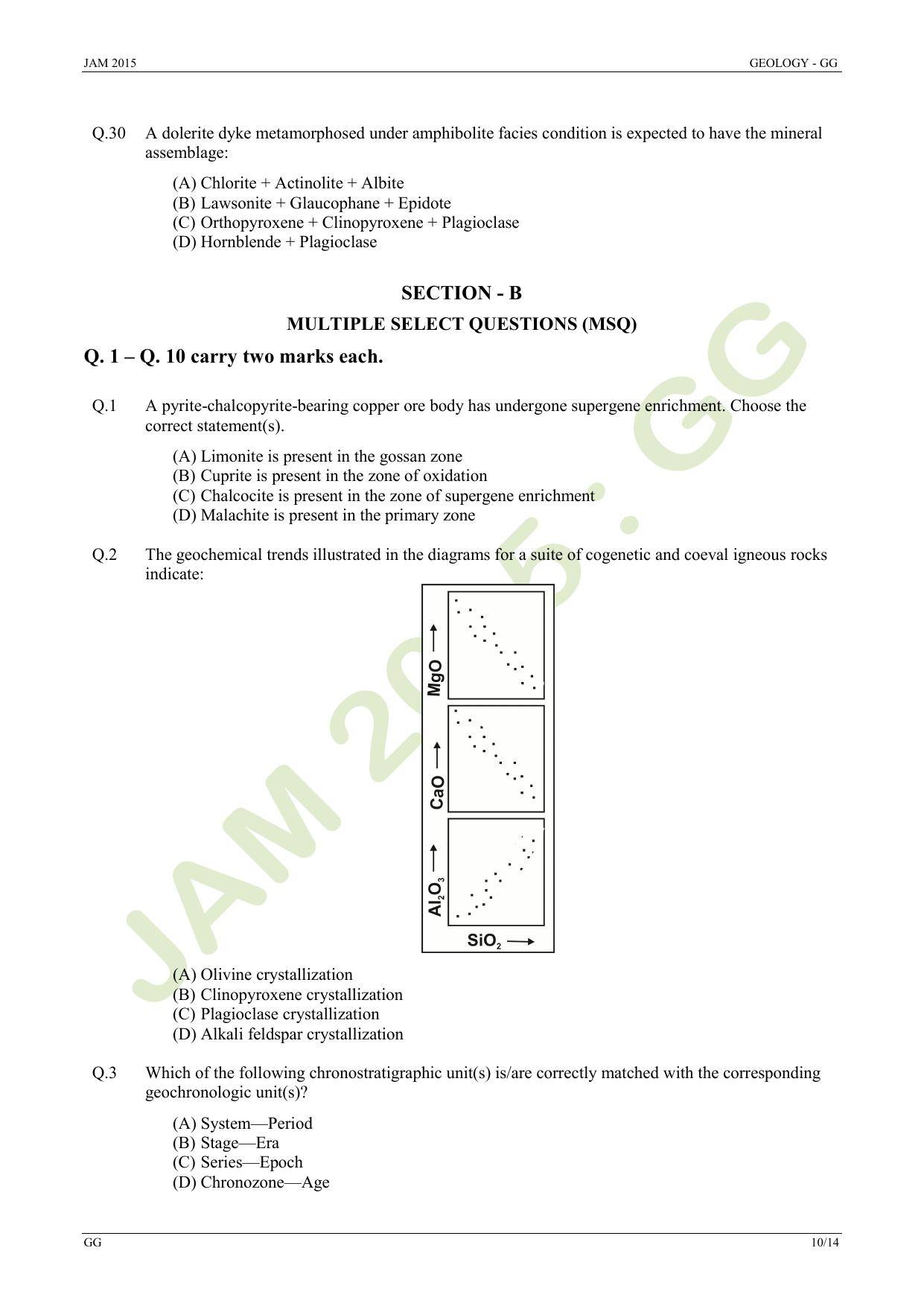 JAM 2015: GG Question Paper - Page 10