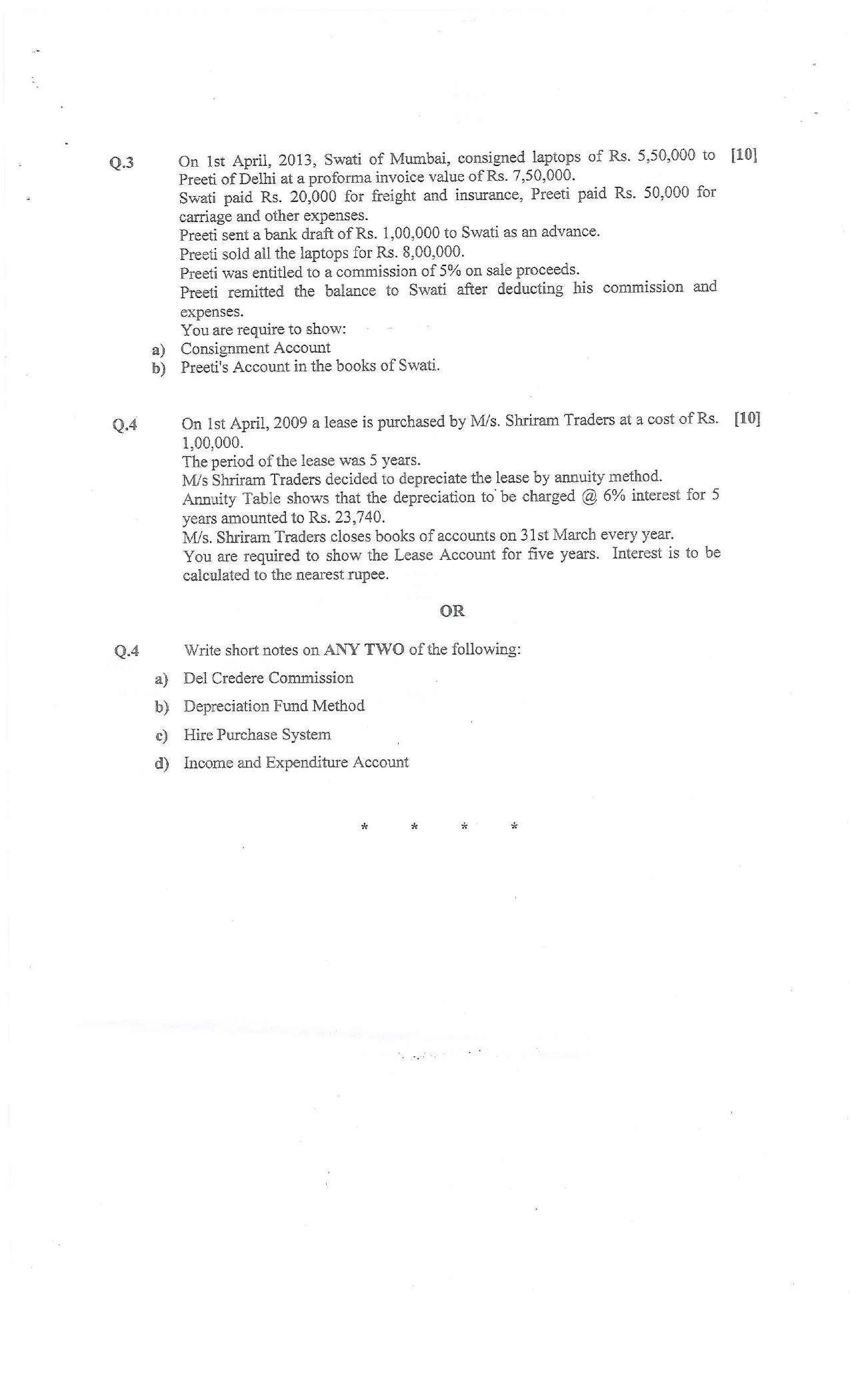 Bharati Vidyapeeth B.COM. 2010 COURSE (SEM – I TO VI) Question Paper - Page 6