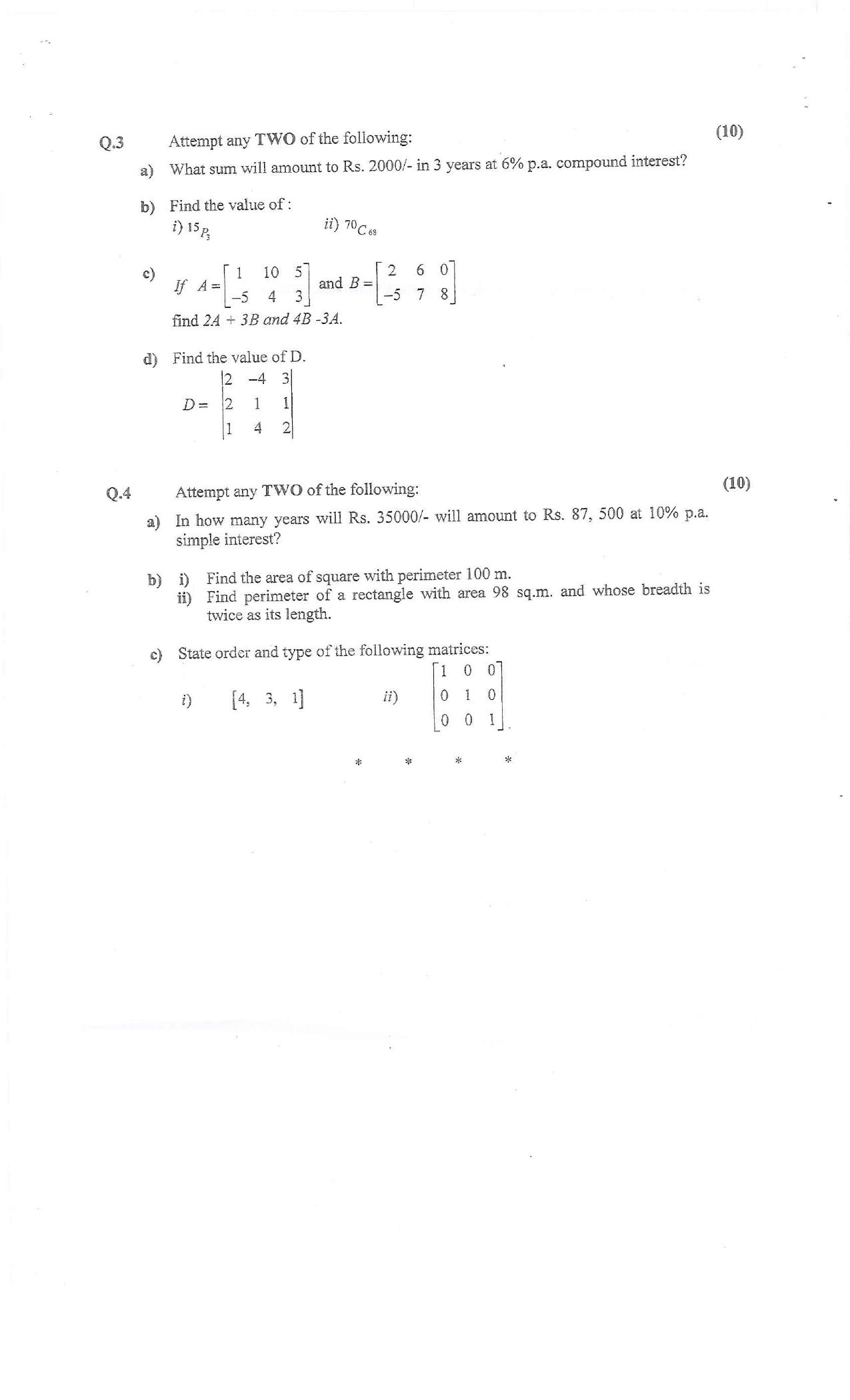 Bharati Vidyapeeth B.COM. 2010 COURSE (SEM – I TO VI) Question Paper - Page 10