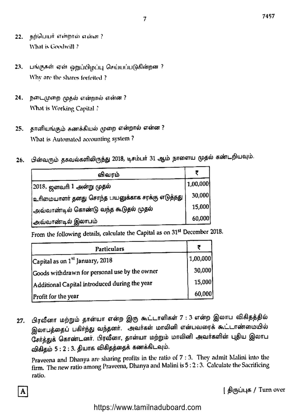 TN Class 12 2024 Accountancy Question Papers - Page 7