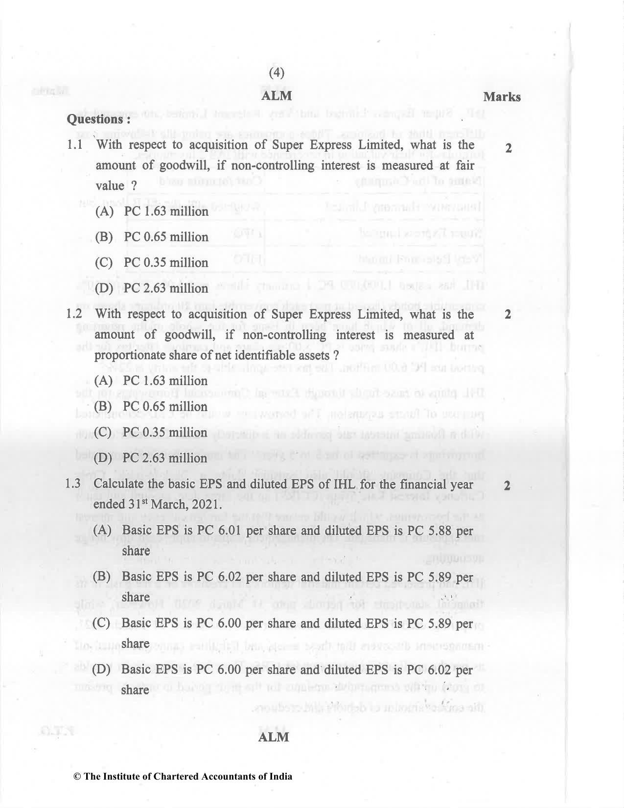 CA Final Dec 2021 Question Paper - Paper 6E – Global Financial Reporting Standards - Page 4