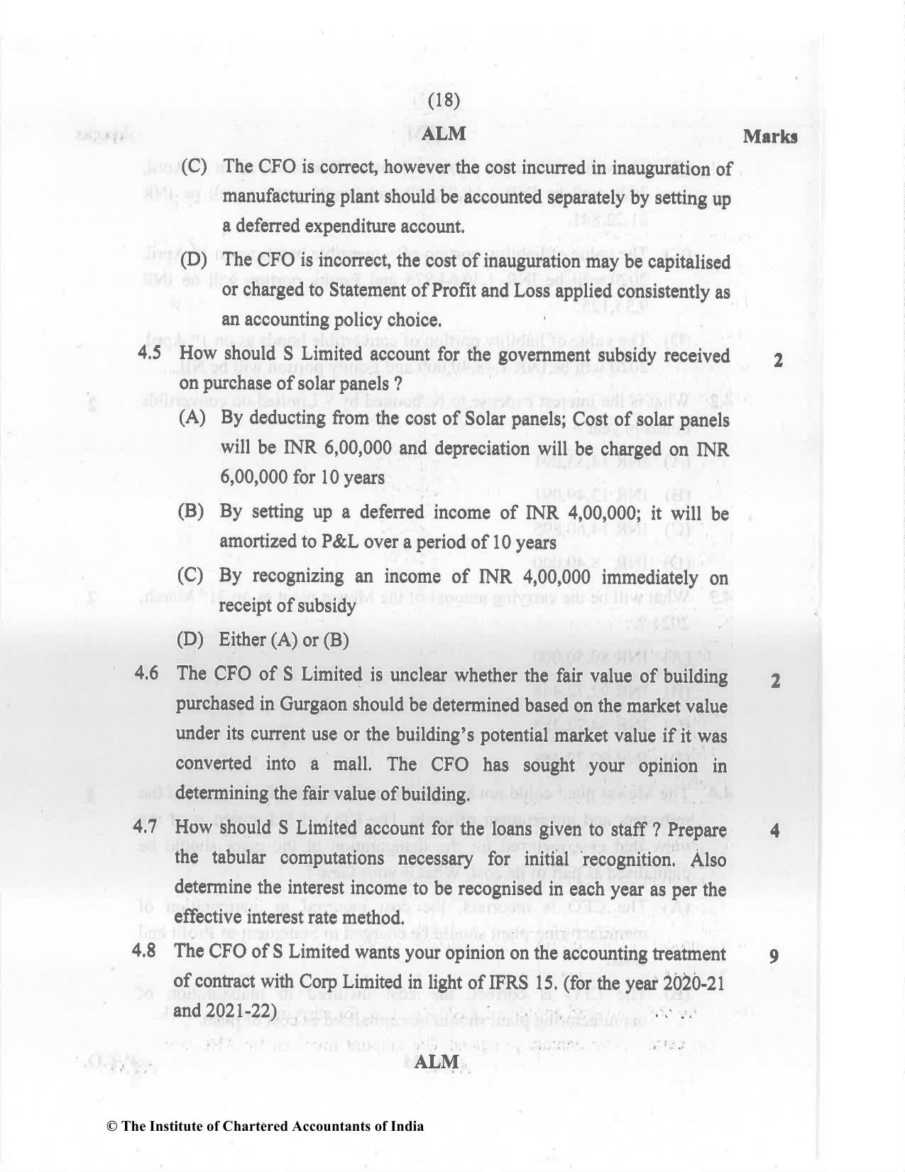 CA Final Dec 2021 Question Paper - Paper 6E – Global Financial Reporting Standards - Page 18