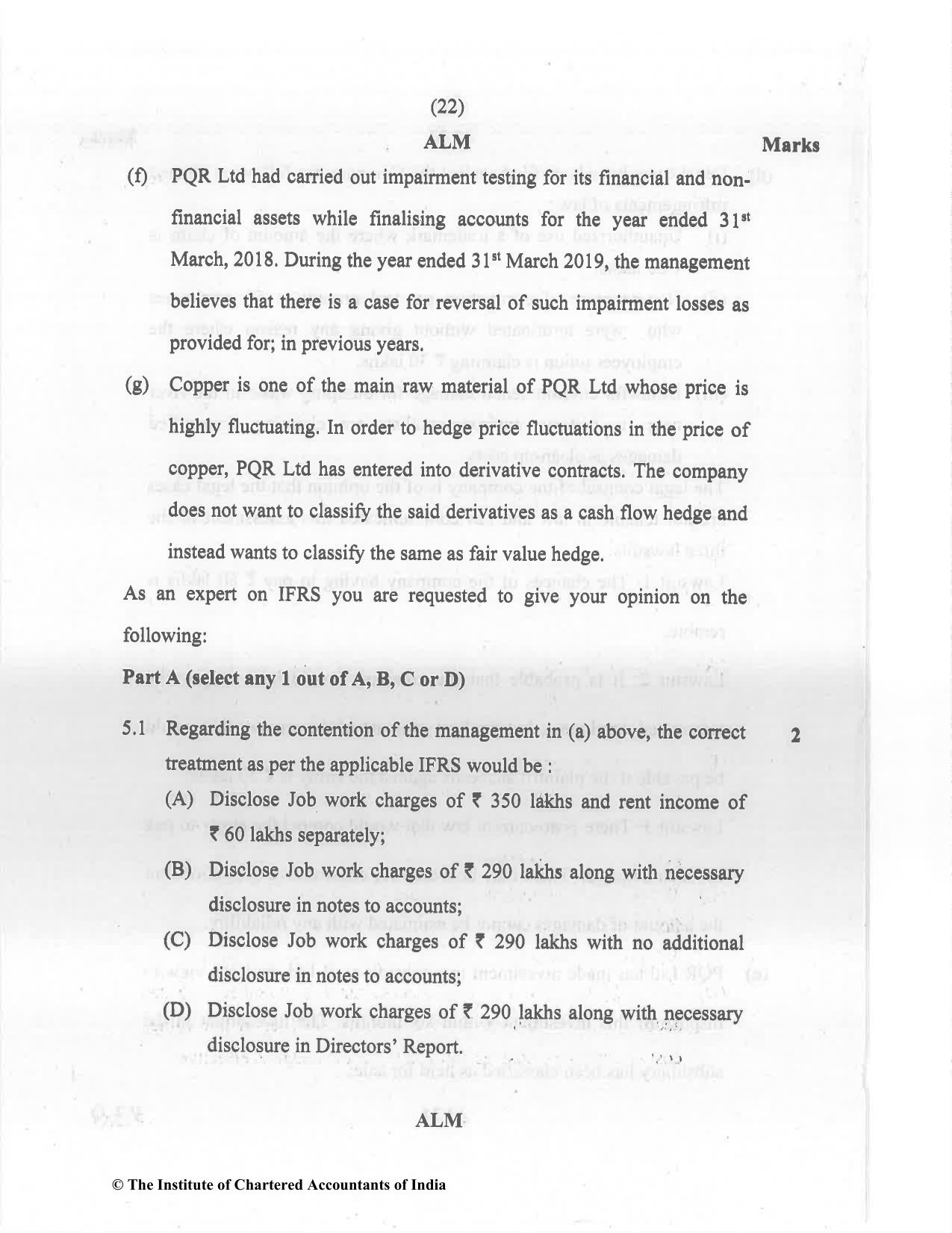 CA Final Dec 2021 Question Paper - Paper 6E – Global Financial Reporting Standards - Page 22