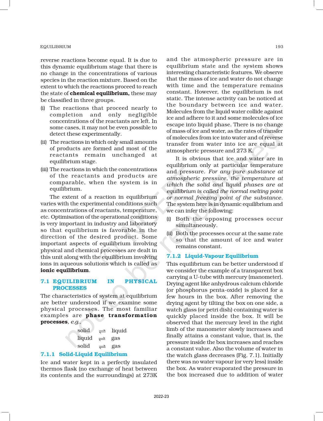 NCERT Book for Class 11 Chemistry Chapter 7 Equilibrium - Page 2