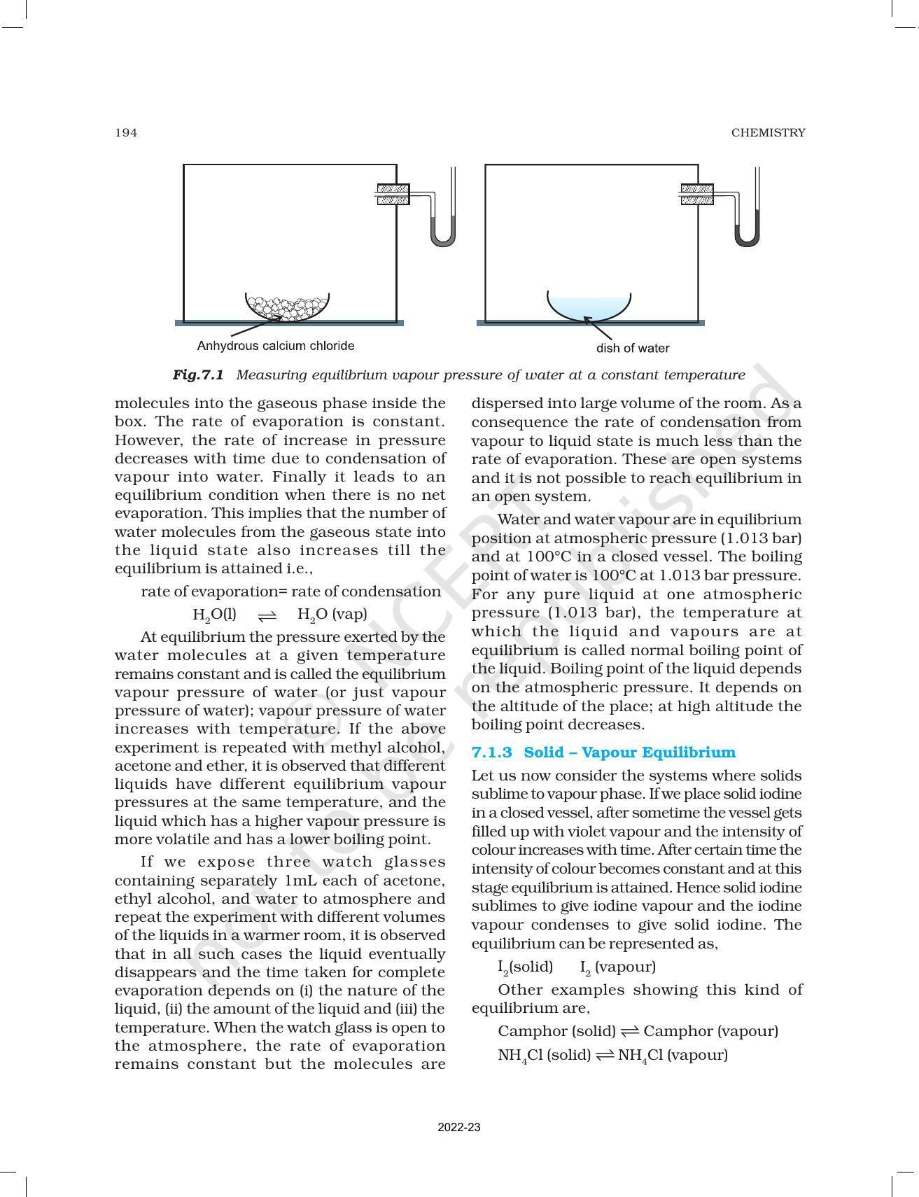 NCERT Book for Class 11 Chemistry Chapter 7 Equilibrium - Page 3
