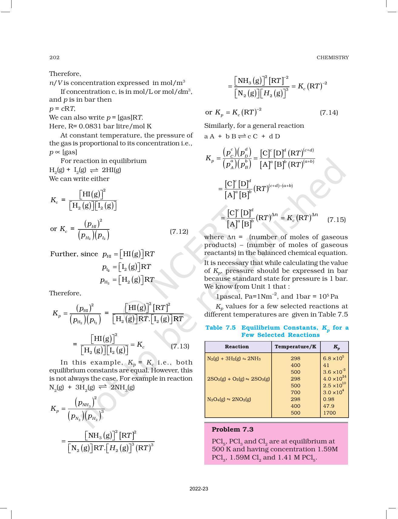 NCERT Book for Class 11 Chemistry Chapter 7 Equilibrium - Page 11