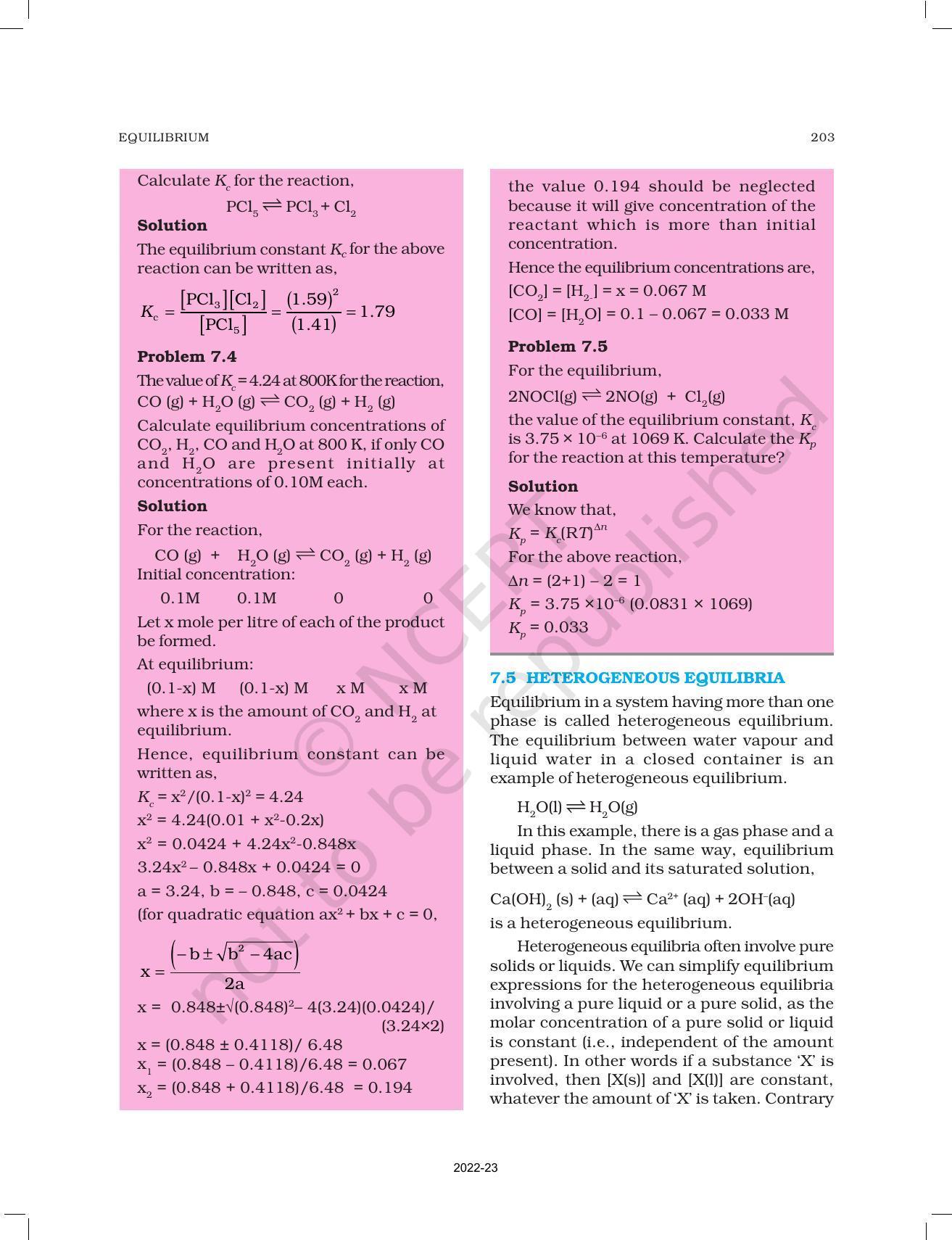 NCERT Book for Class 11 Chemistry Chapter 7 Equilibrium - Page 12