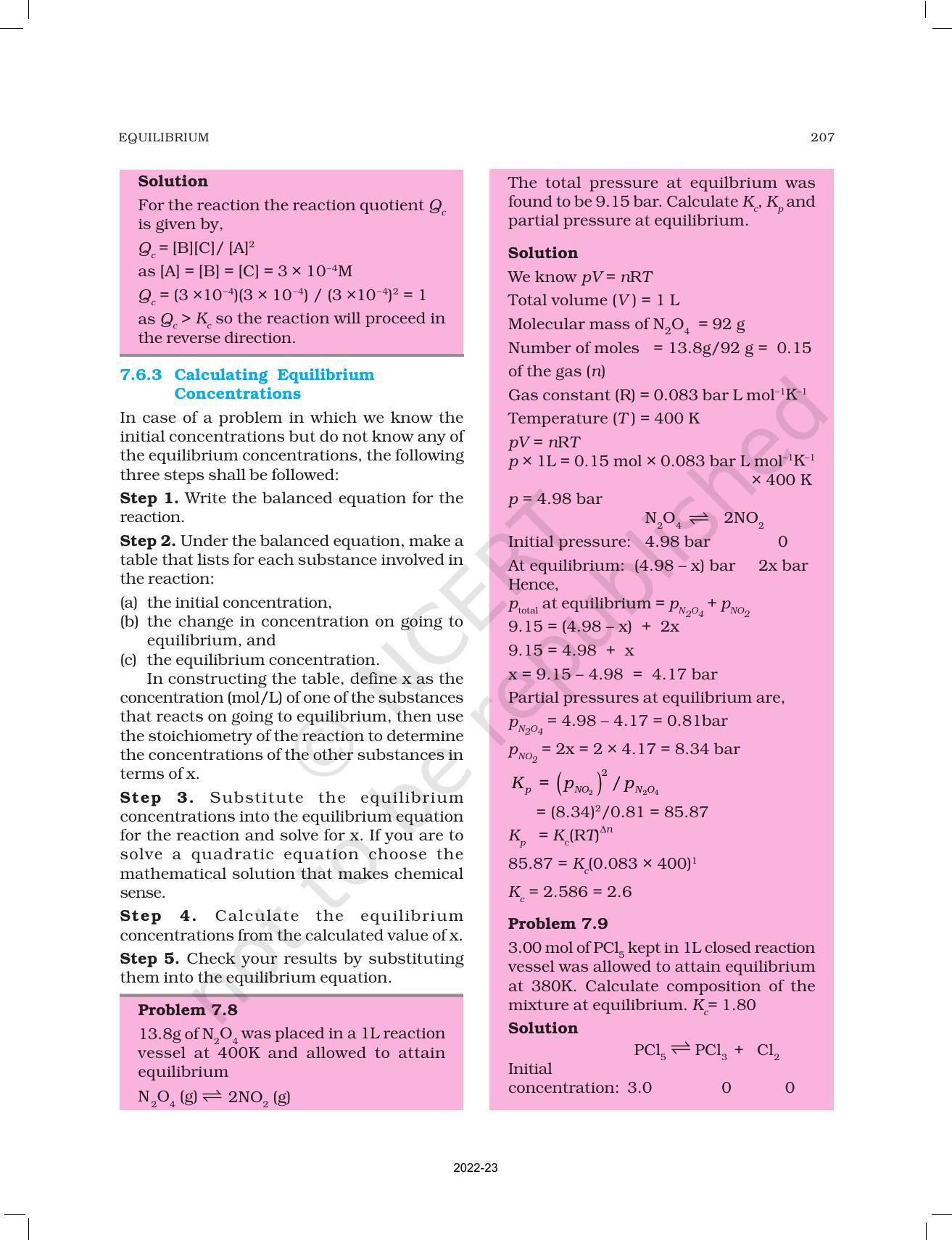 NCERT Book for Class 11 Chemistry Chapter 7 Equilibrium - Page 16
