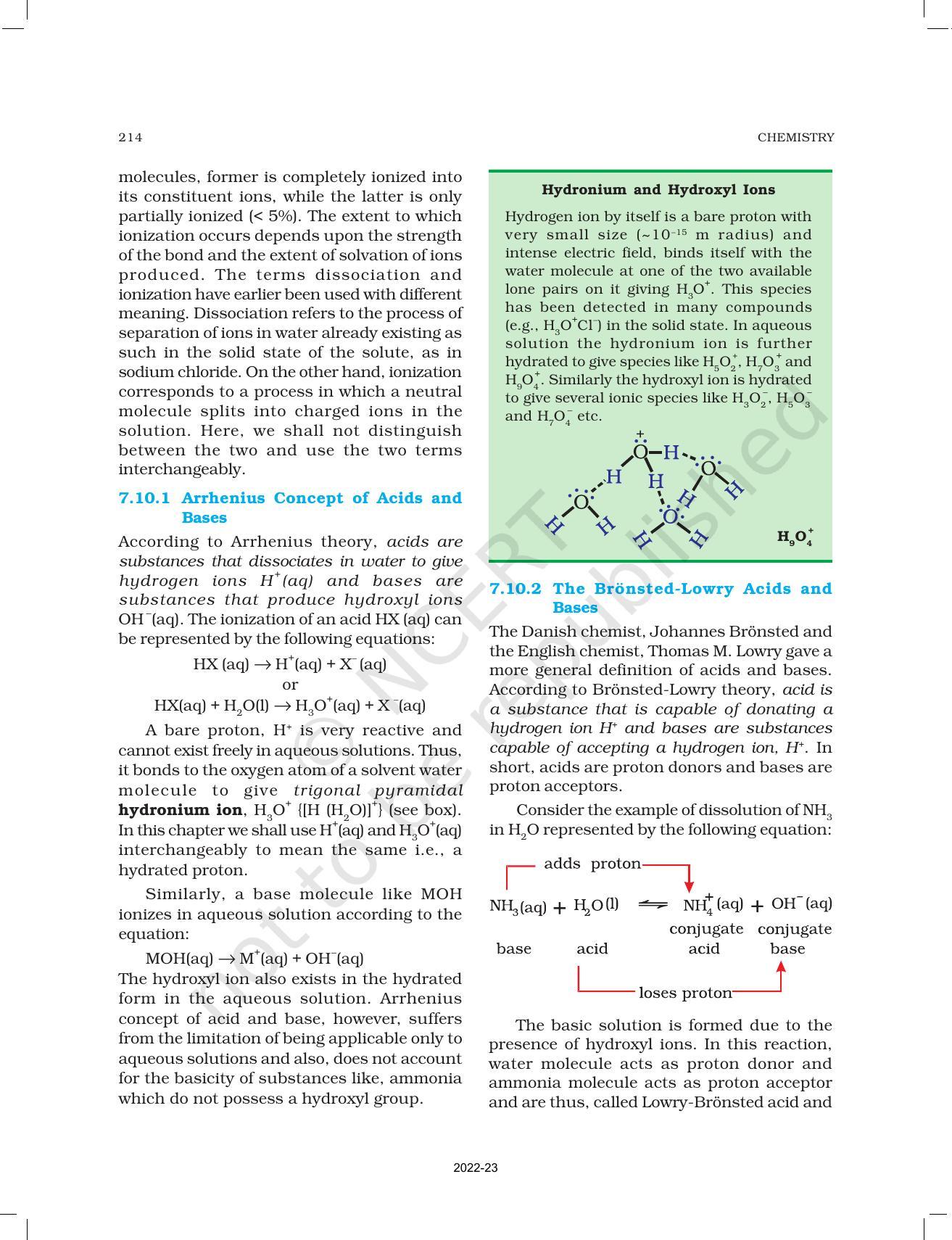 NCERT Book for Class 11 Chemistry Chapter 7 Equilibrium - Page 23