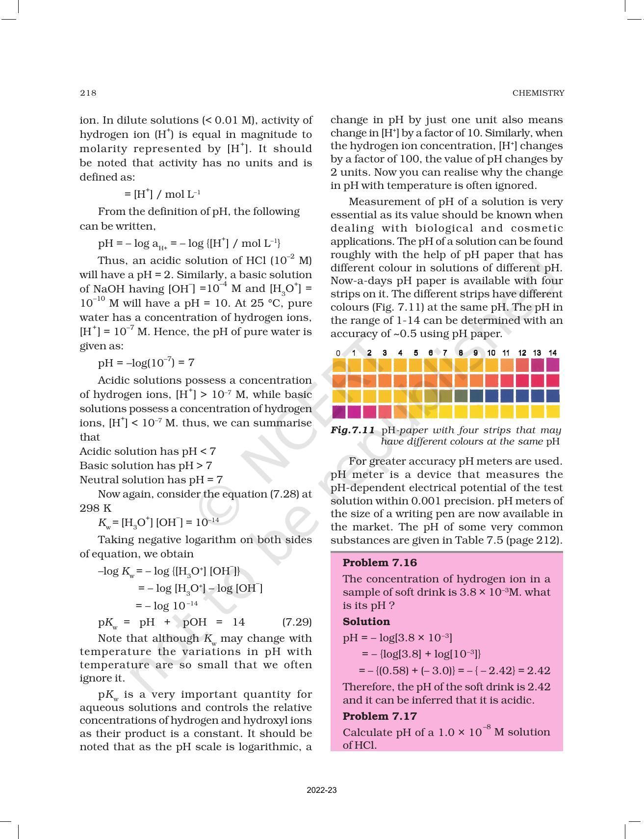 NCERT Book for Class 11 Chemistry Chapter 7 Equilibrium - Page 27