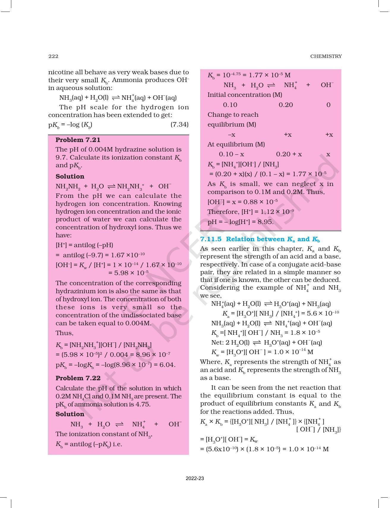 NCERT Book for Class 11 Chemistry Chapter 7 Equilibrium - Page 31