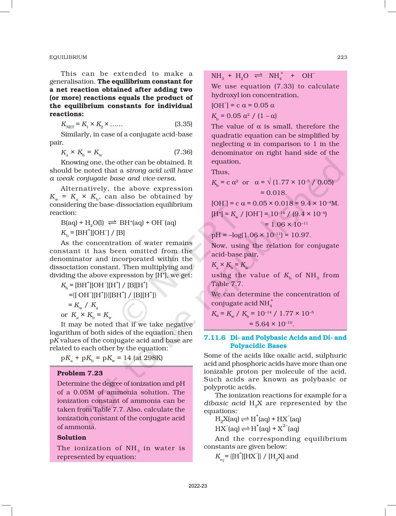 NCERT Book for Class 11 Chemistry Chapter 7 Equilibrium - Page 32