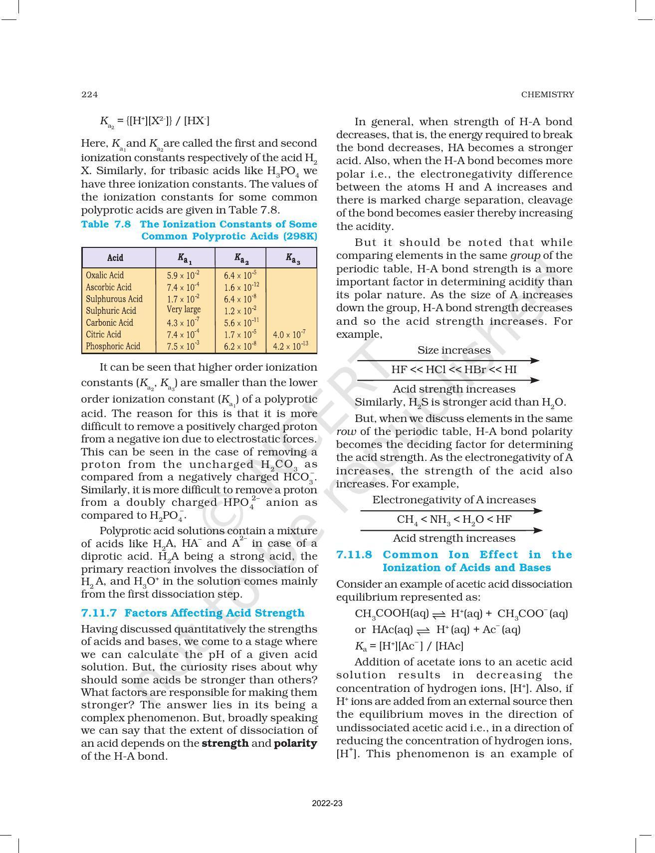 NCERT Book for Class 11 Chemistry Chapter 7 Equilibrium - Page 33