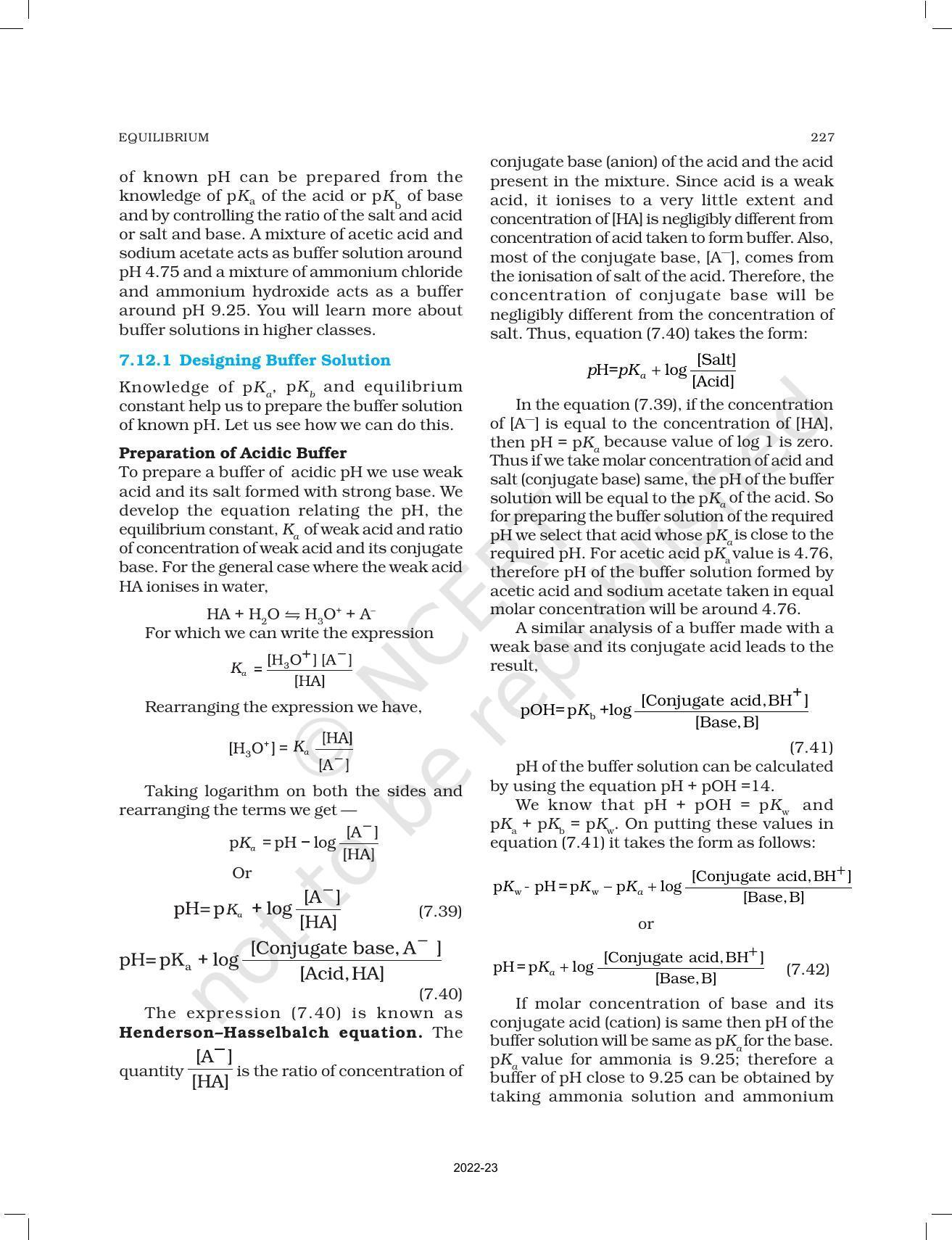 NCERT Book for Class 11 Chemistry Chapter 7 Equilibrium - Page 36