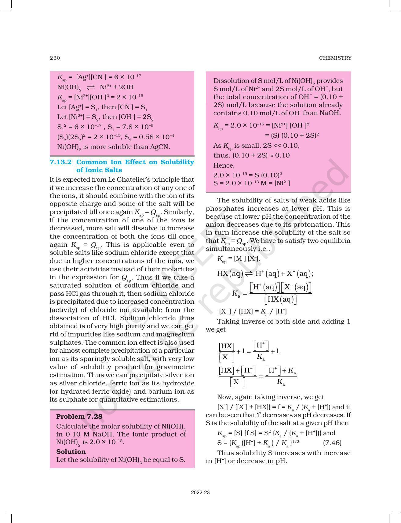 NCERT Book for Class 11 Chemistry Chapter 7 Equilibrium - Page 39