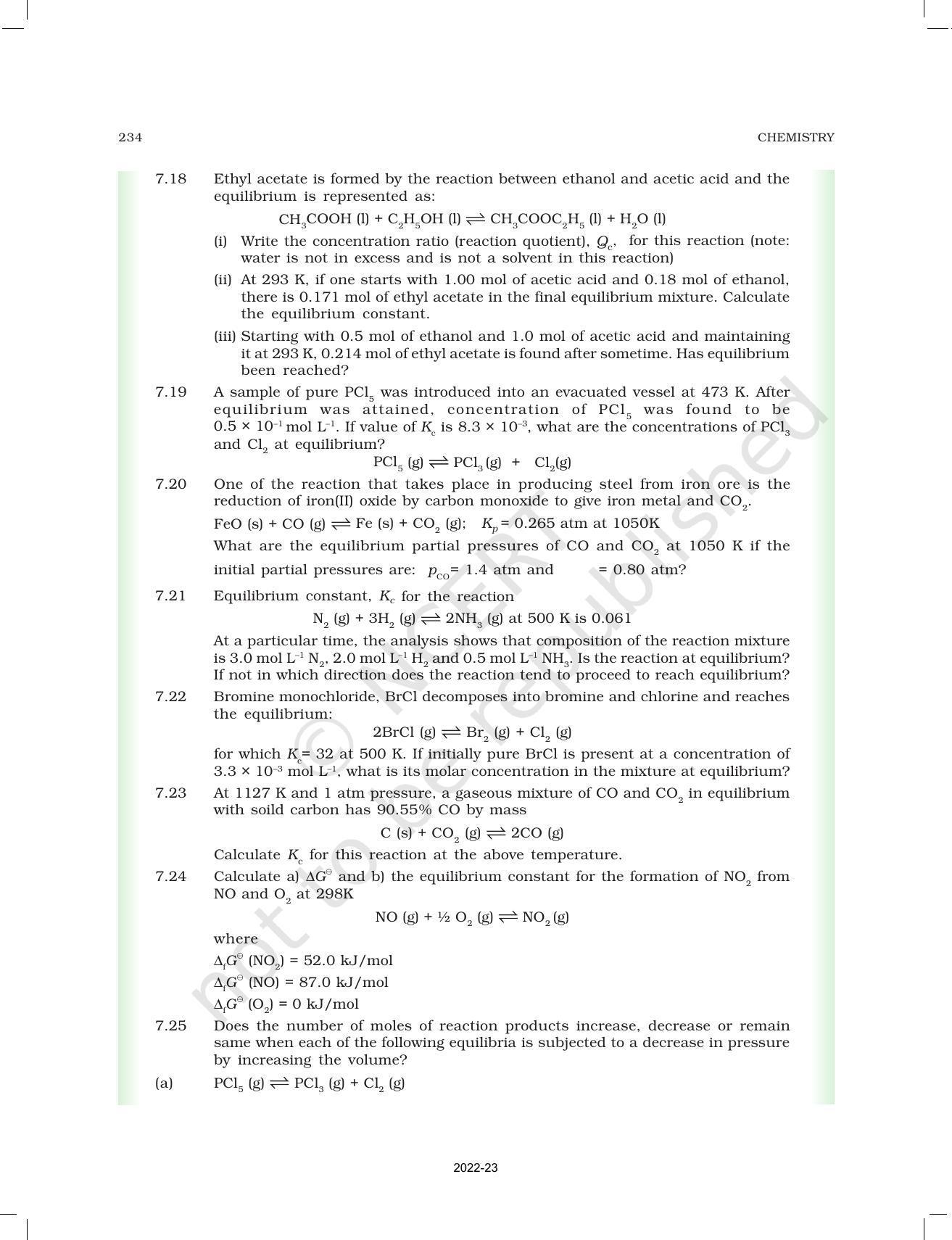 NCERT Book for Class 11 Chemistry Chapter 7 Equilibrium - Page 43