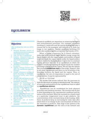 NCERT Book for Class 11 Chemistry Chapter 7 Equilibrium