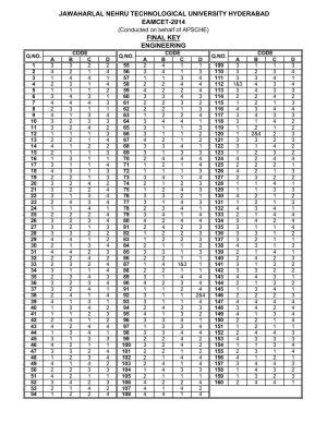 TS EAMCET 2014 Answer Key