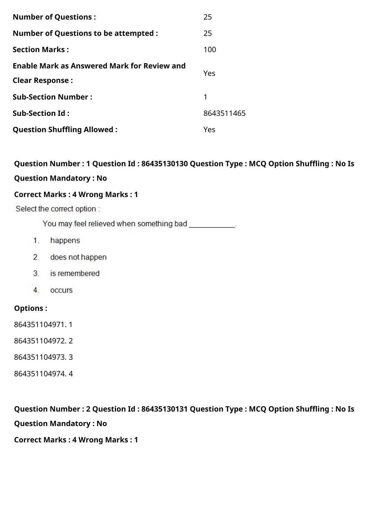 CUET PG 2021 PGQP52 Question Paper - Page 2