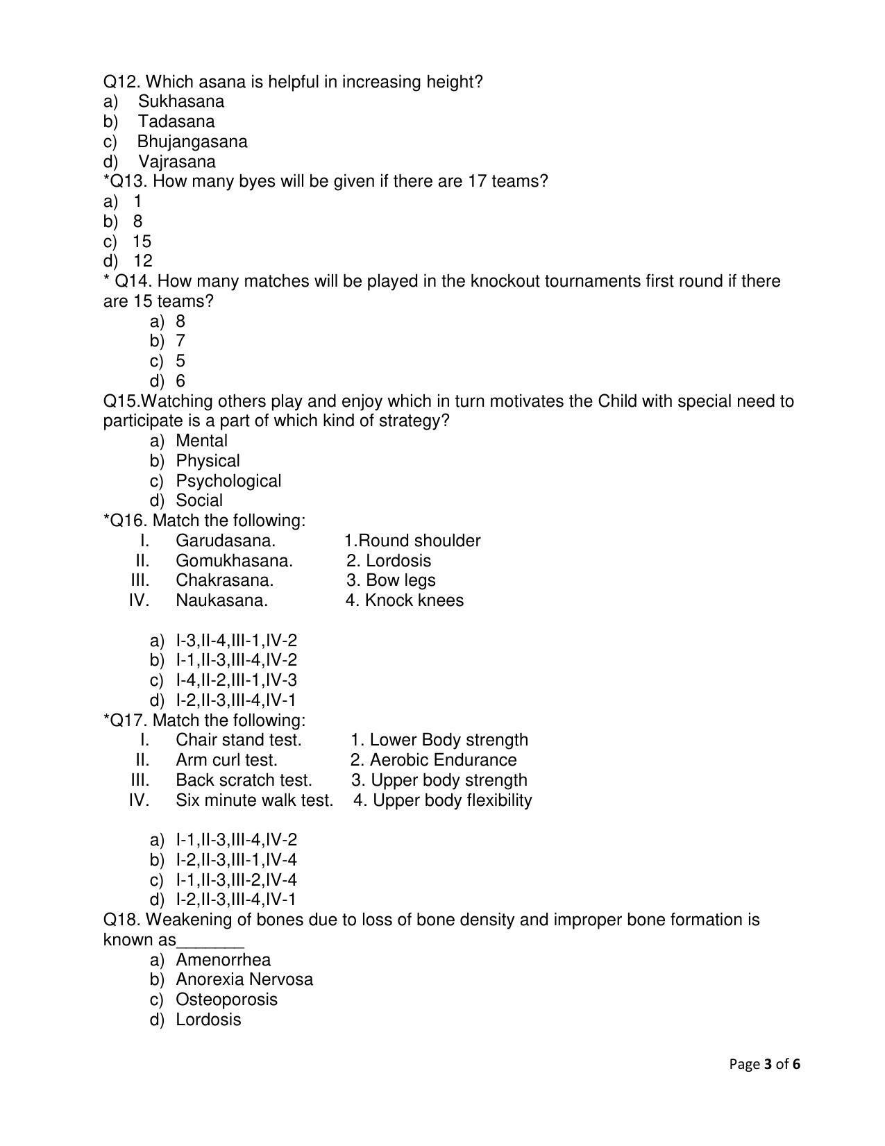 CBSE Class 12 Physical Education Sample Paper 2023 - Page 3