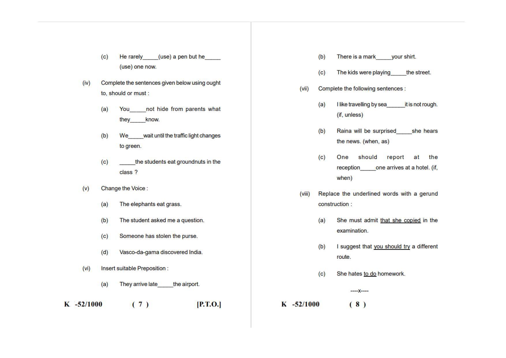 Sarguja University Question Paper - 2022 :   B.A - II (Old) English Language Paper Paper - II - Page 4